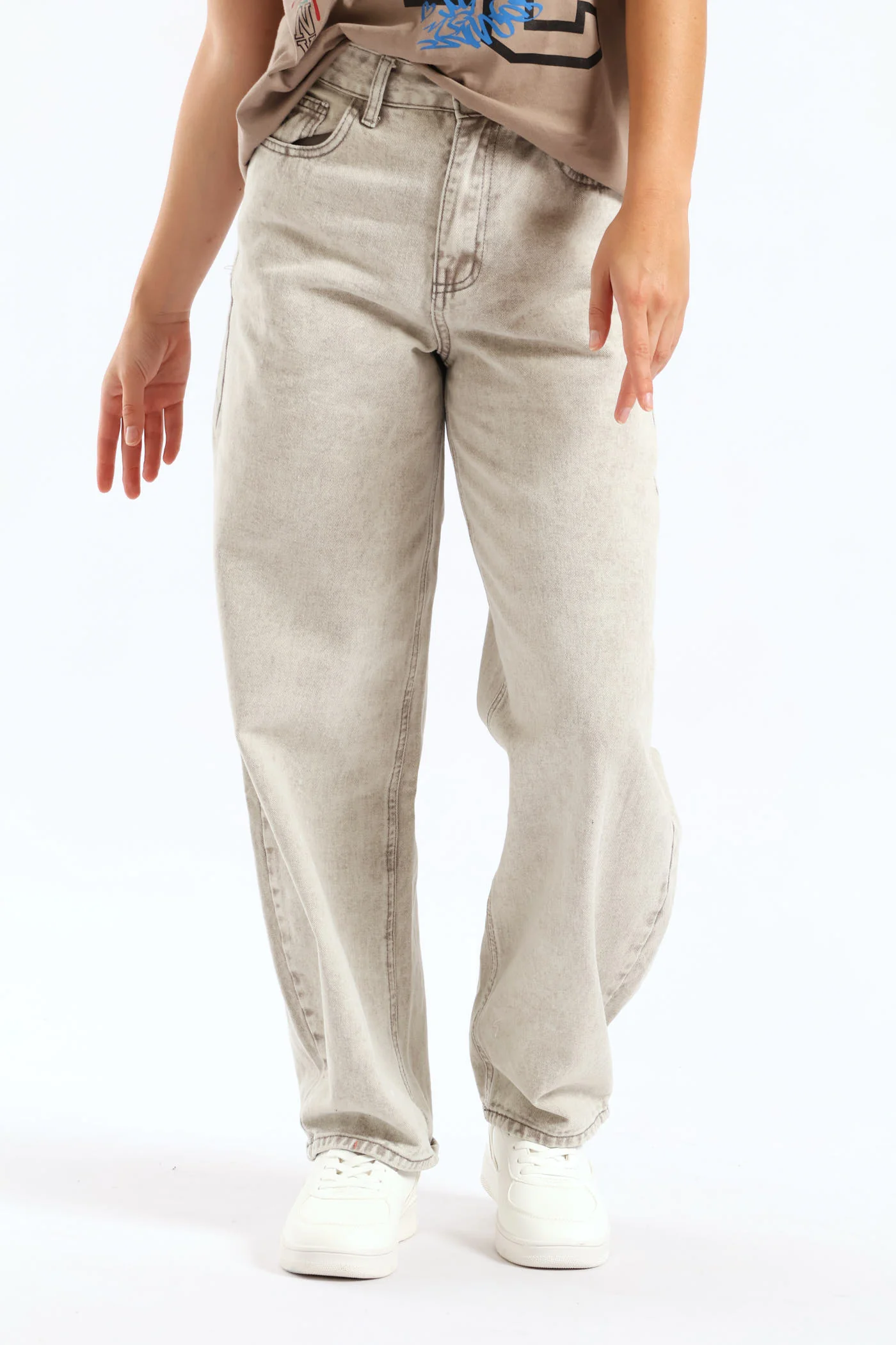 Wide Baloon Denim - Ice Grey - Image 2