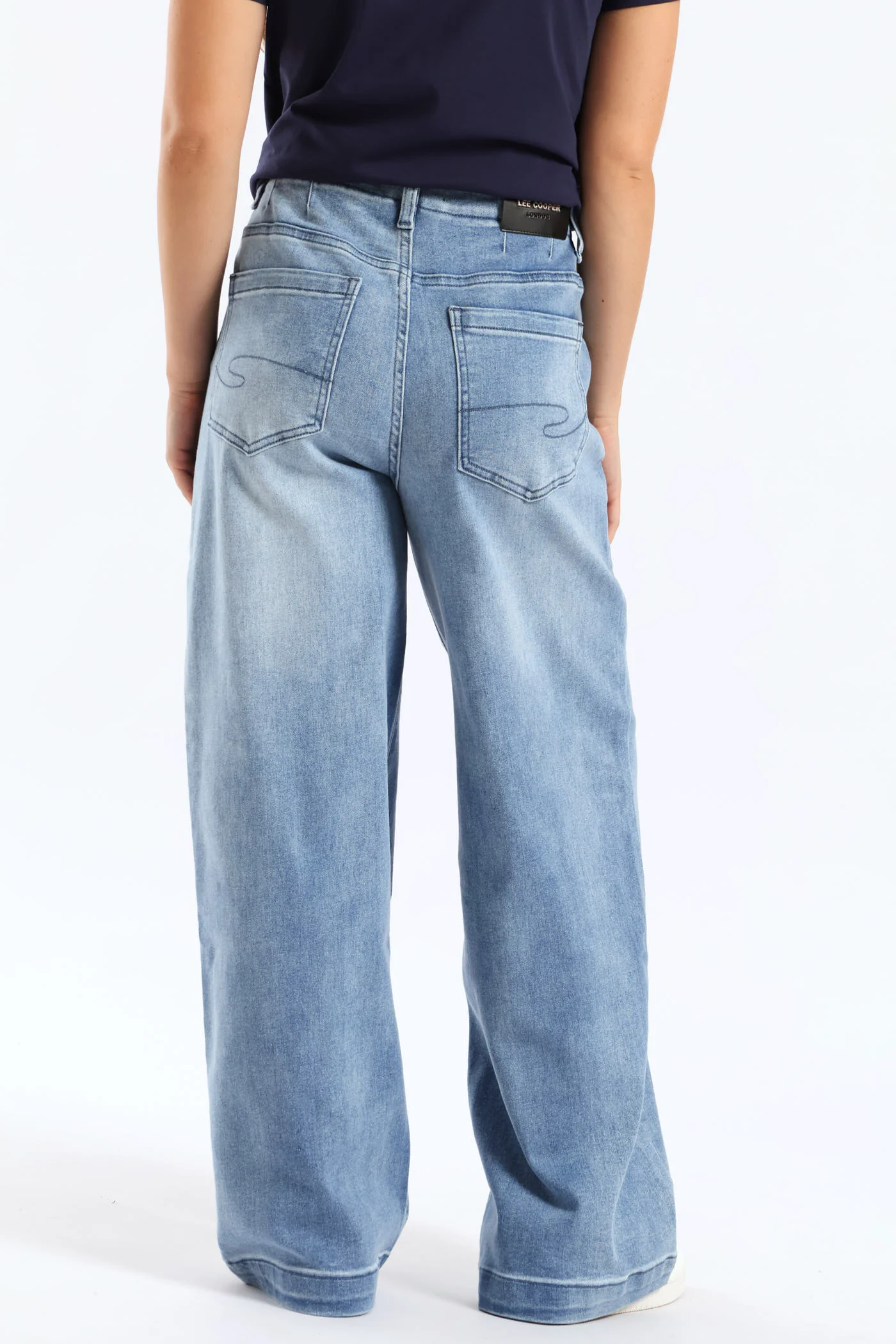 Wide Fit Ankle Grazer Denim - Mid Wash - Image 4