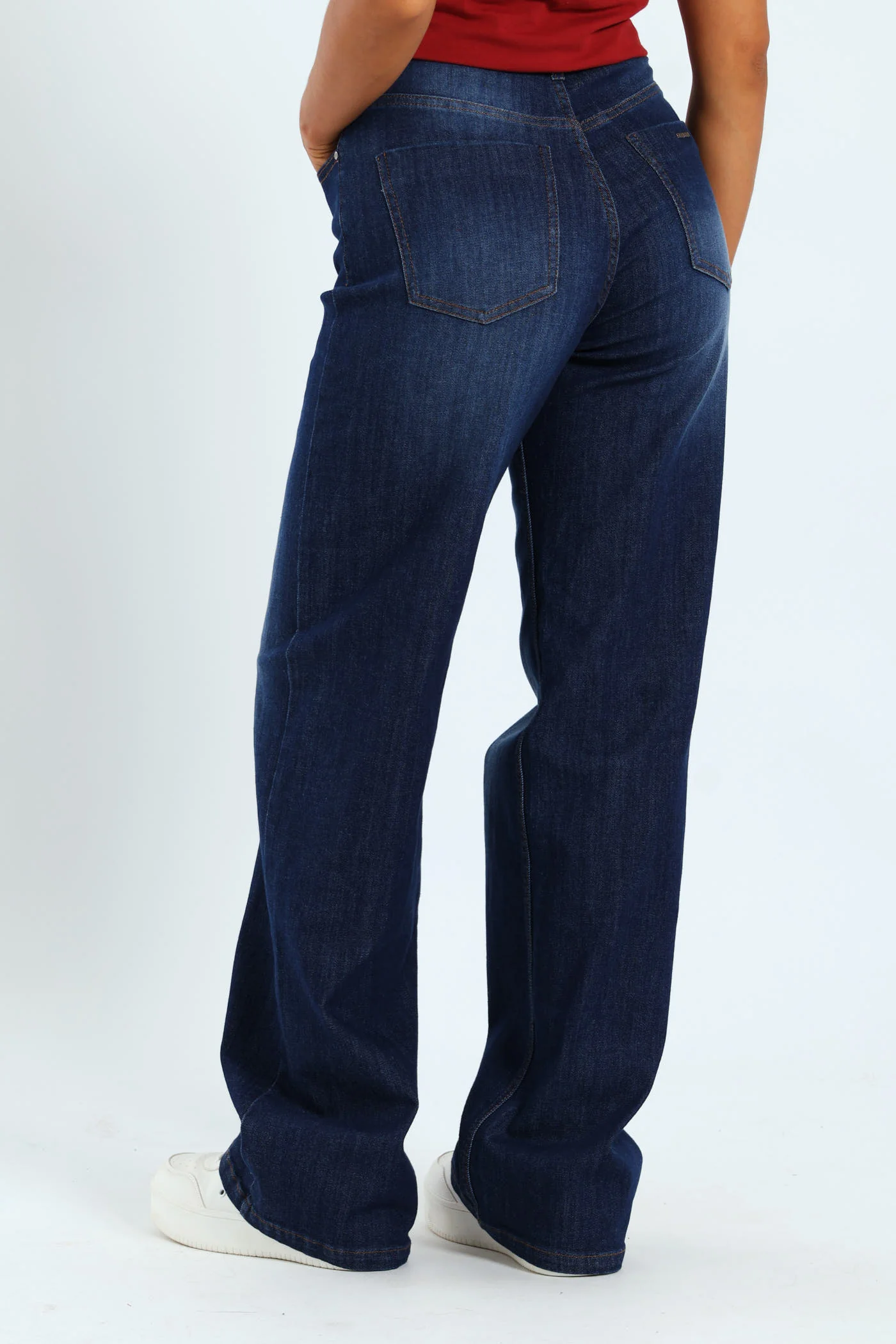 Wide Leg Denim - Dark Wash - Image 3