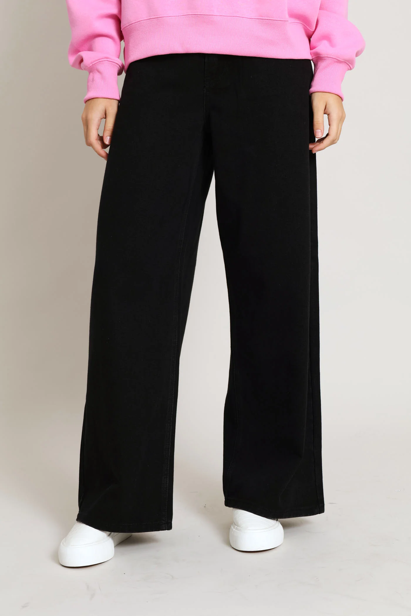 Wide Leg Denim Jean - Salty Black - Image 3