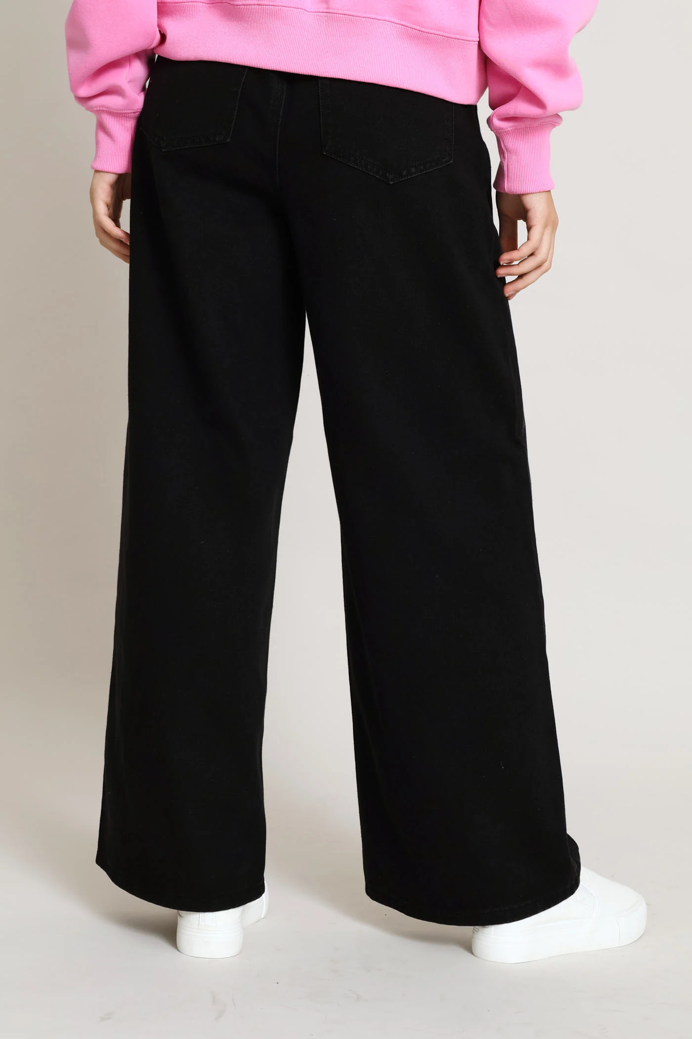 Wide Leg Denim Jean - Salty Black - Image 5