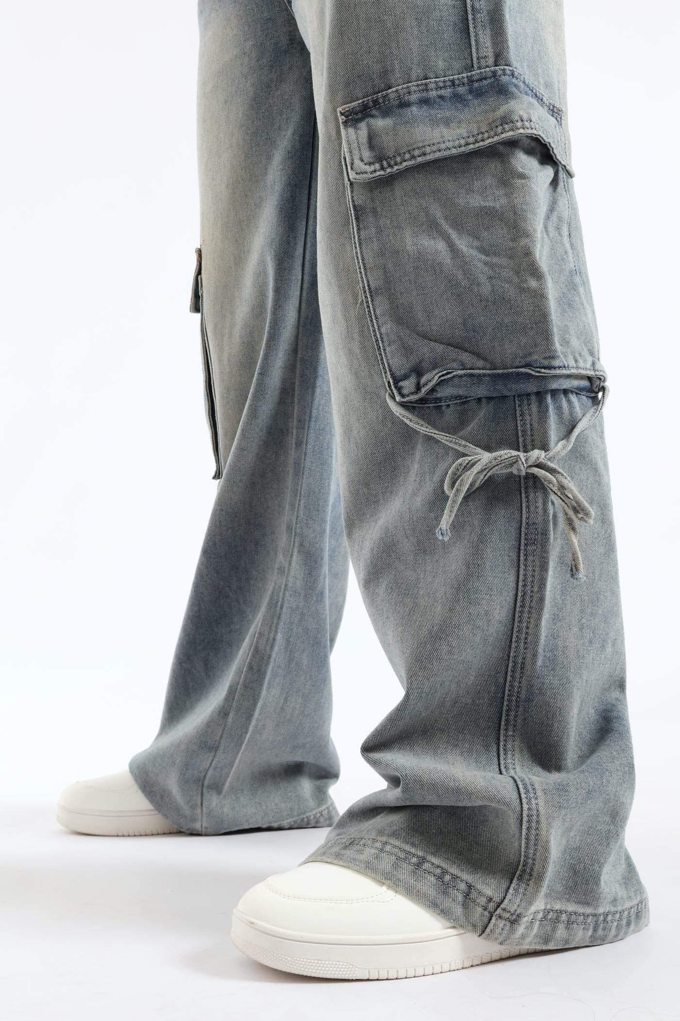 Wide Leg Denim - Light Wash - Image 2
