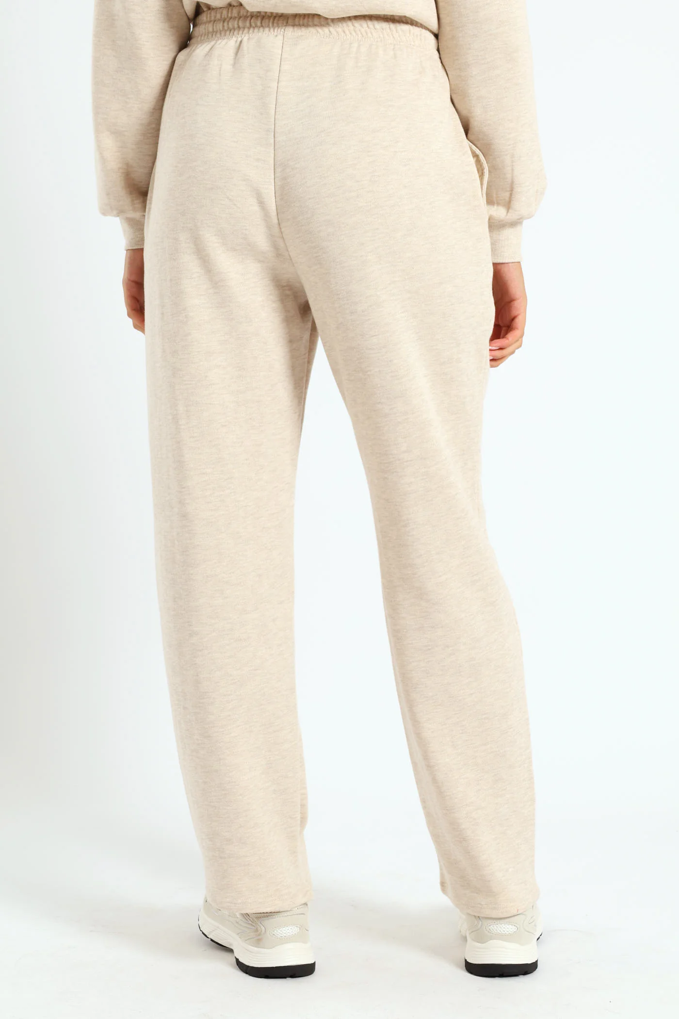Wide Leg Jogger - Oatmeal Melange - Image 5