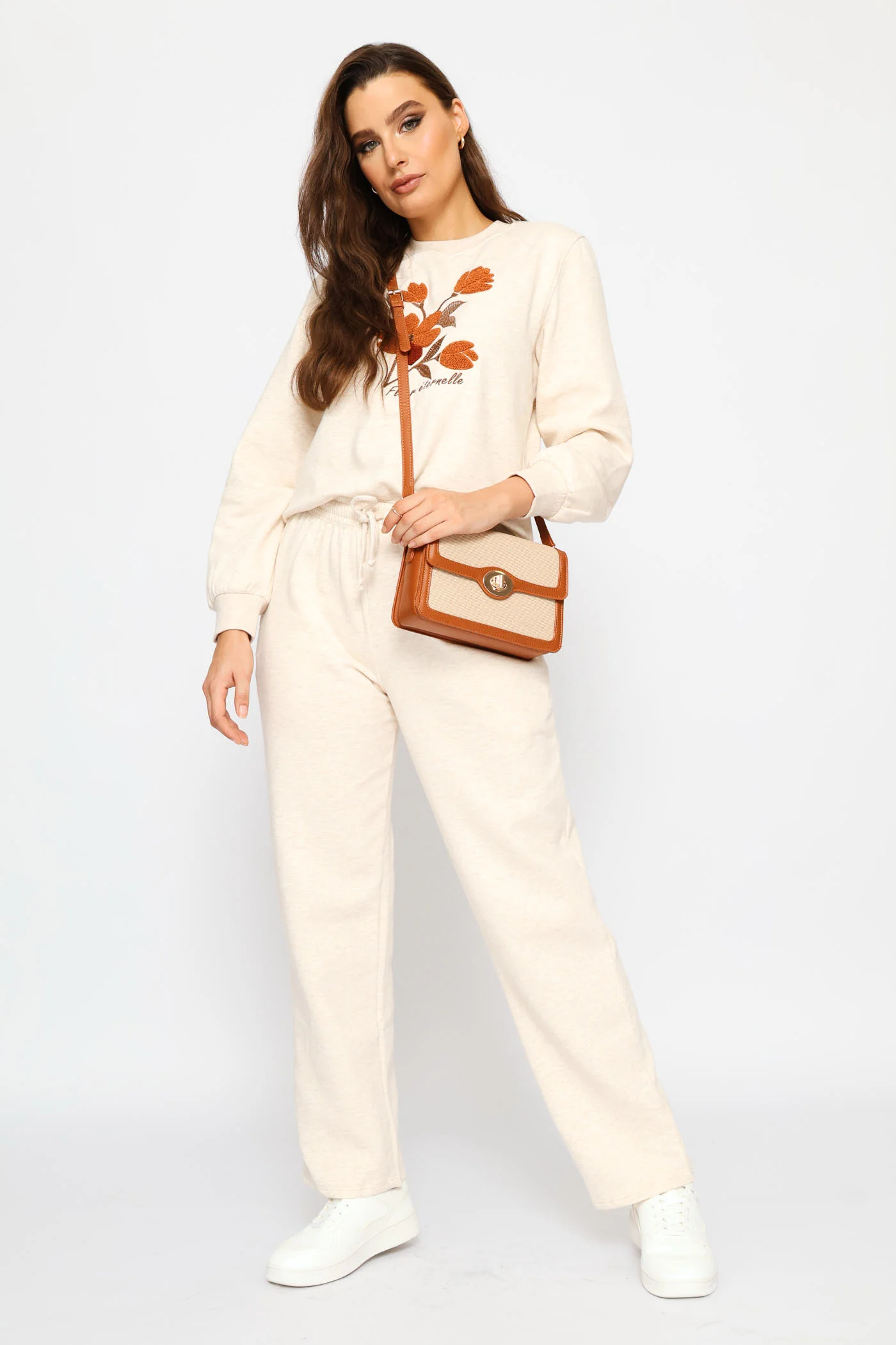 Colour Block Canvas Satchel - Tan - Image 7