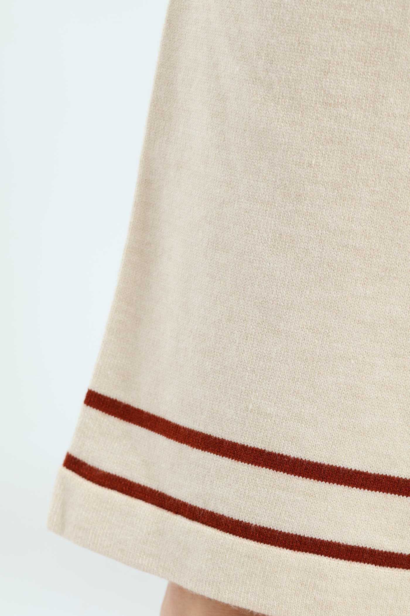 Wide Leg Knitwear Pants - Cream - Image 5