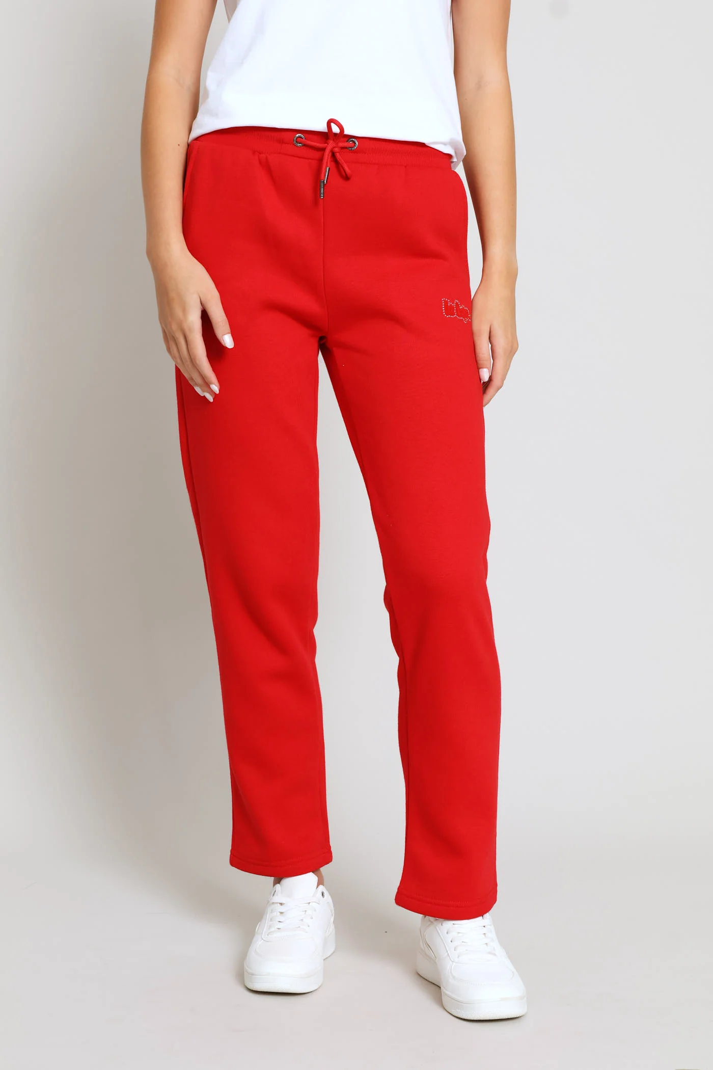 Wide Leg Sweatpants - Red - Image 3