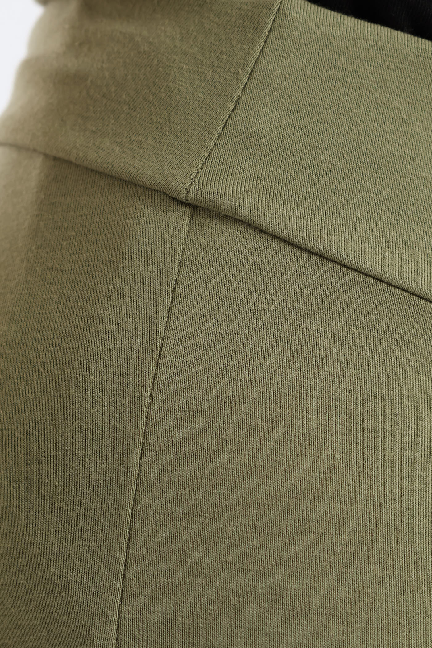 Wide Waistband Crop Legging - Artichoke Green - Image 2
