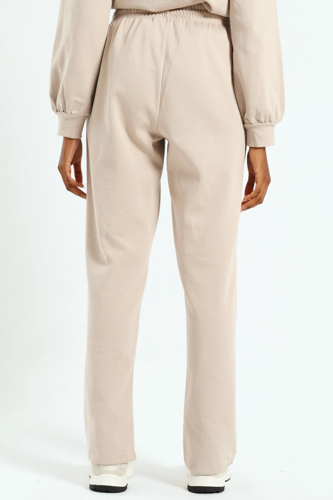 Wideleg Jogger With Bead Detail - Bone - Image 3