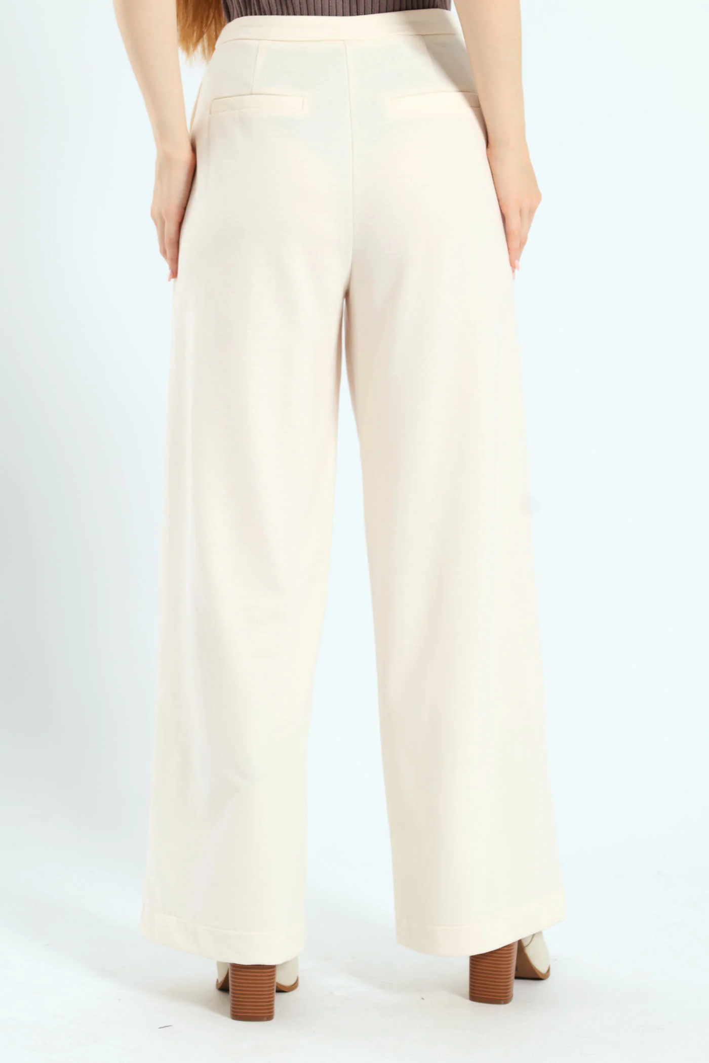 Wideleg Pant - Cream - Image 5