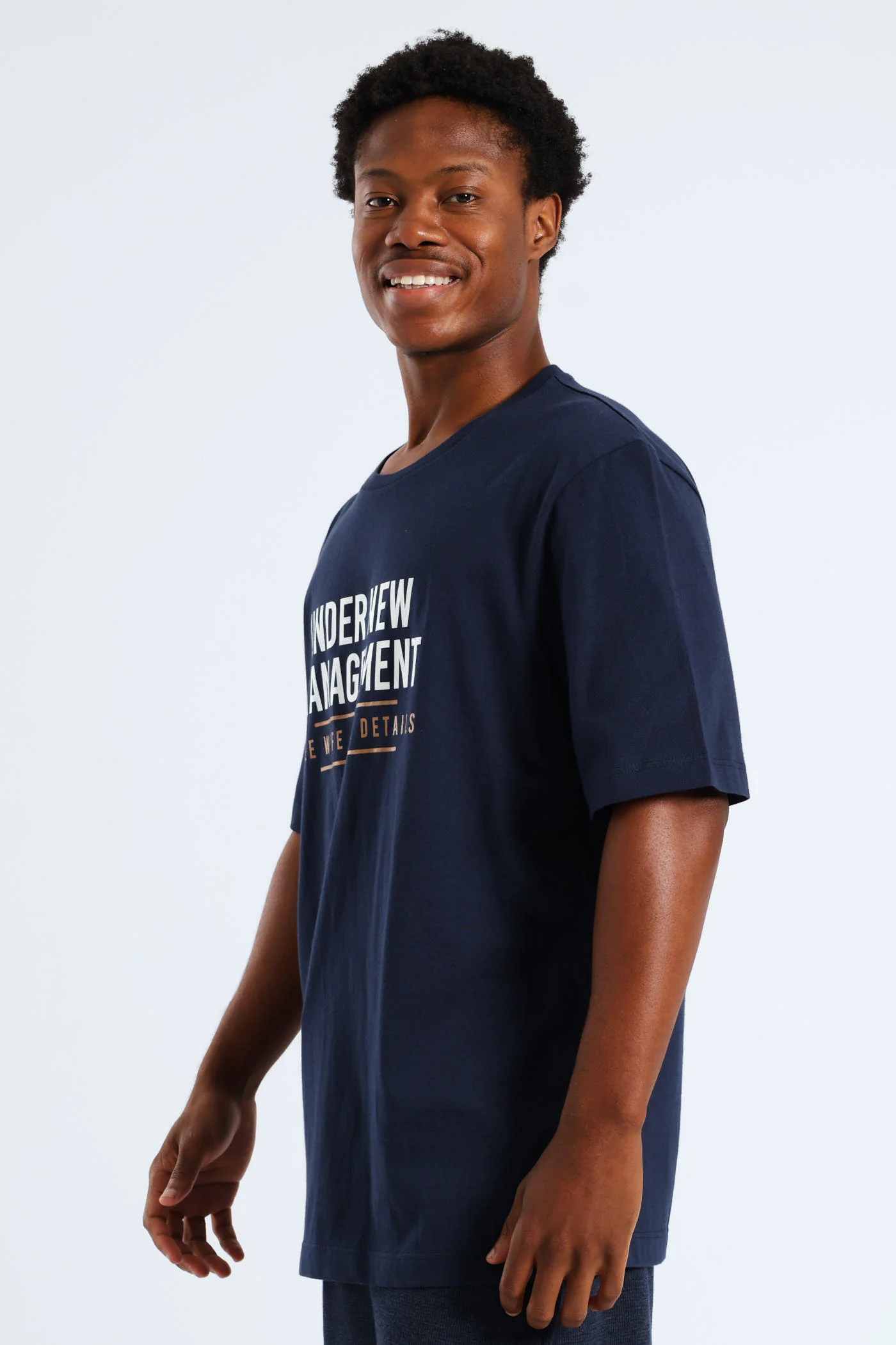 Wife Management Slogan Tee - Navy - Image 3