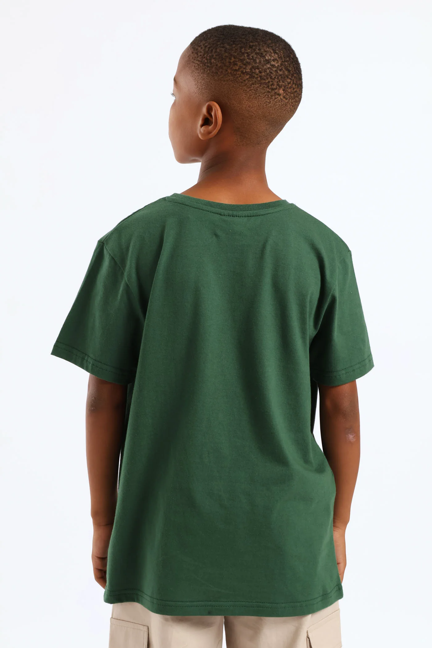 Wild Cat Headphone Headphone Print T-Shirt - Green - Image 4