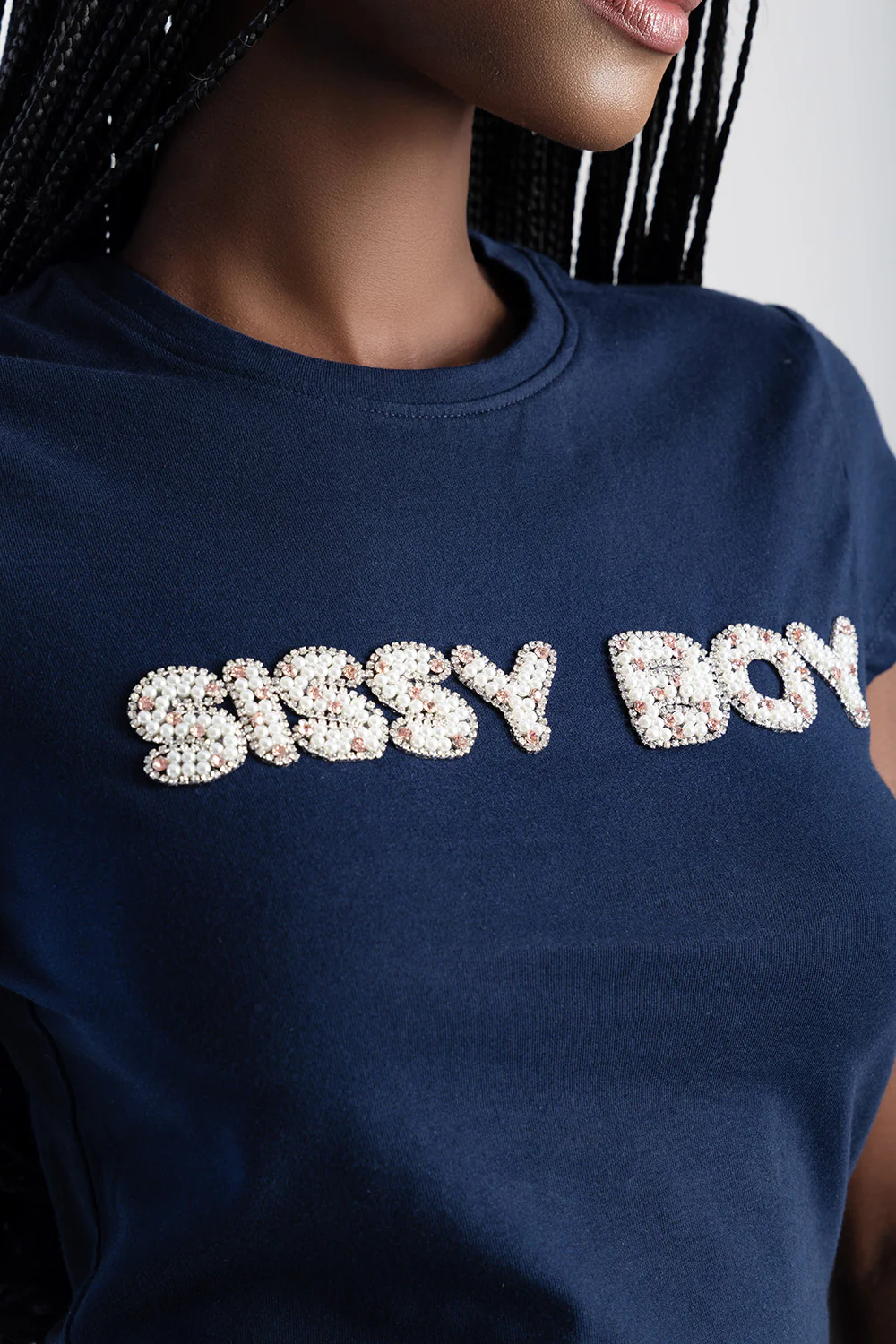 Wild Hearts: Baby T-Shirt With Pearl & Pink Branding - Navy - Image 2