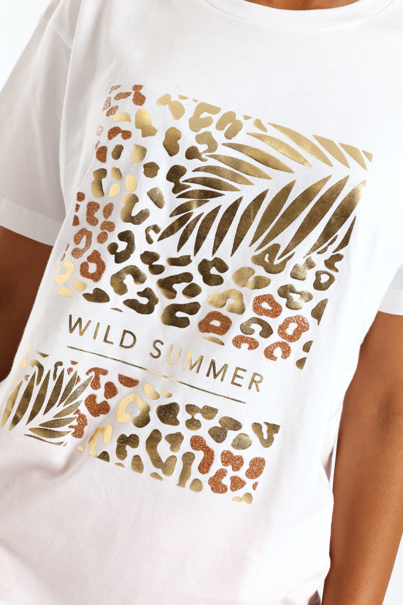 Wild Summer Tropical Animal Tee - White - Image 2