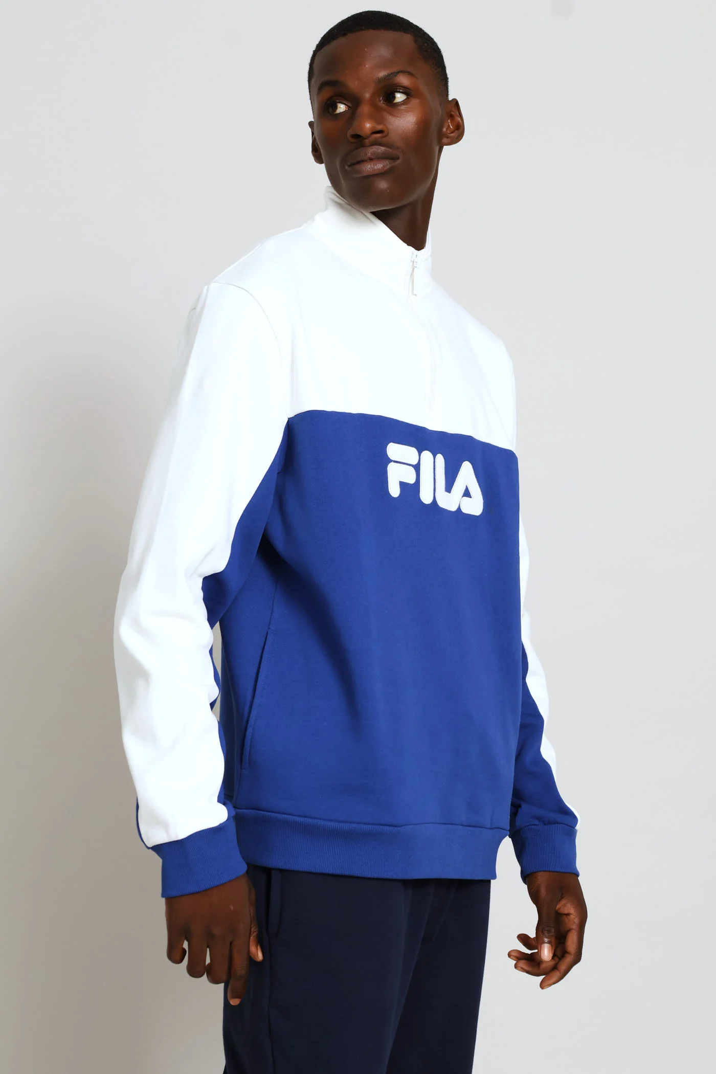 Wilder 3 Quarter Zip Sweater - Blue - Image 5