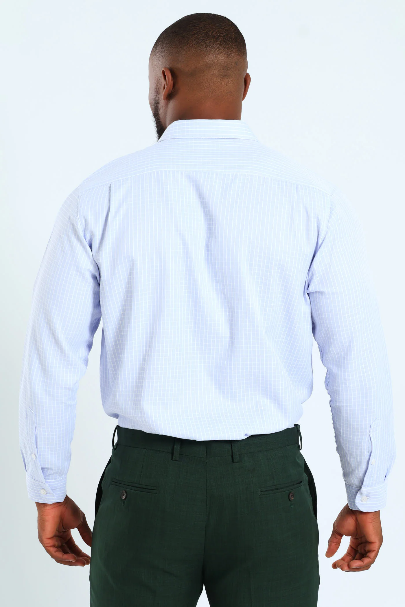 Window Pane Check Shirt - Light Blue - Image 3