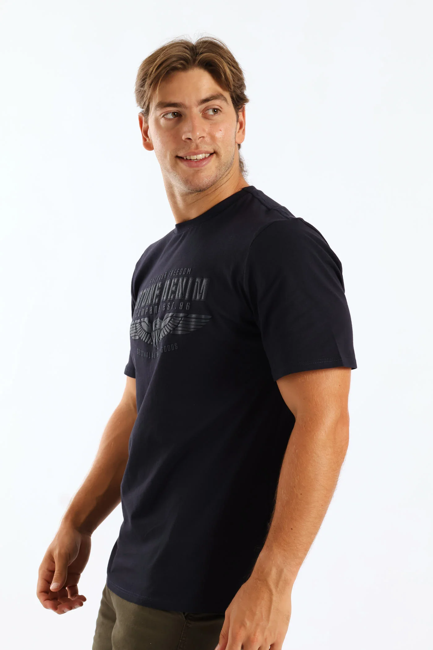 Wings Tee - Navy - Image 3