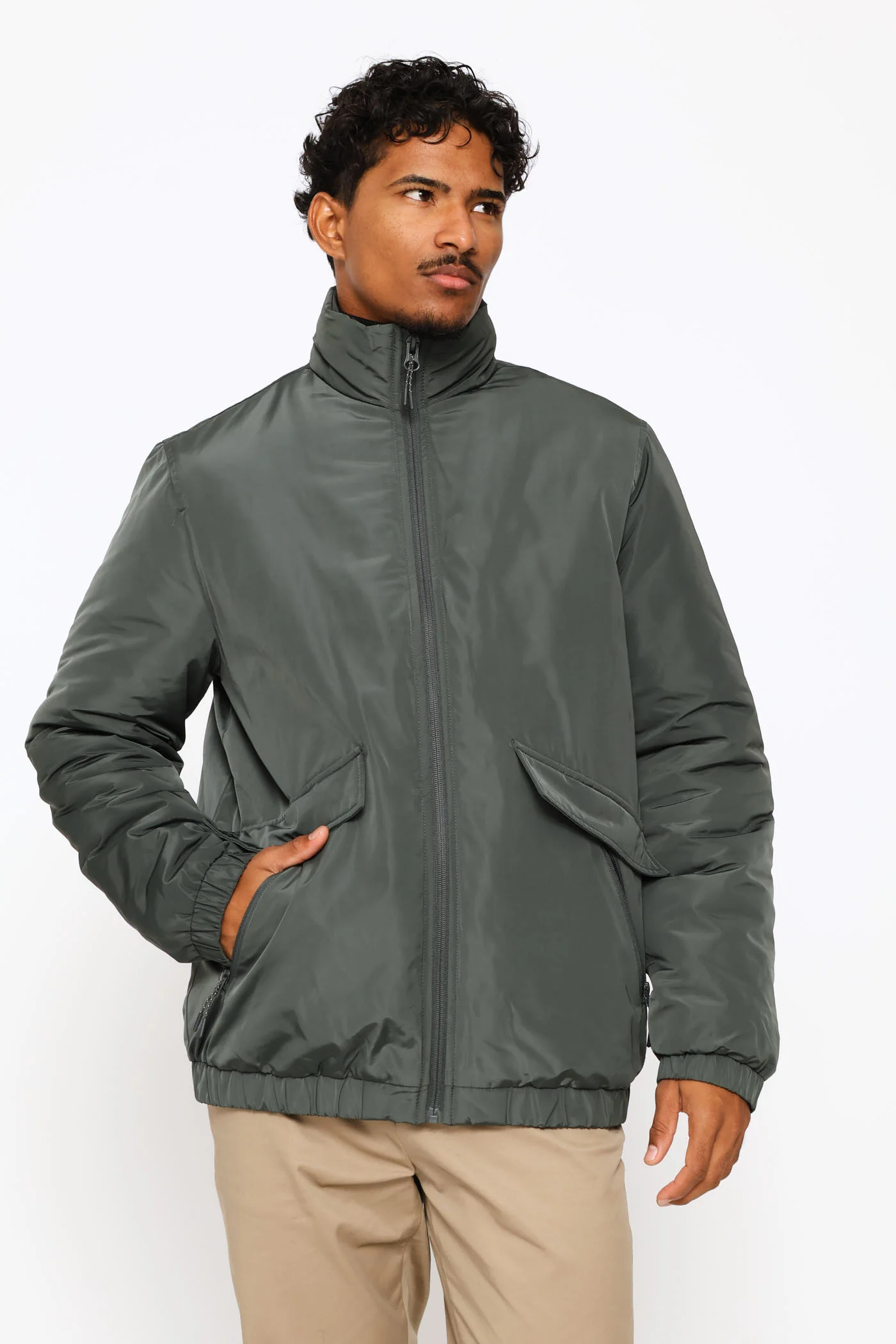 Winter Bomber Jacket - Dark Fatigue - Image 2