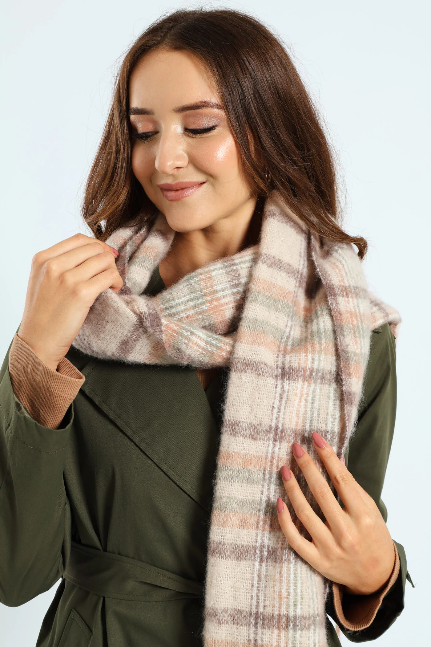 Winter Scarf - Cream/Beige - Multi - Image 2