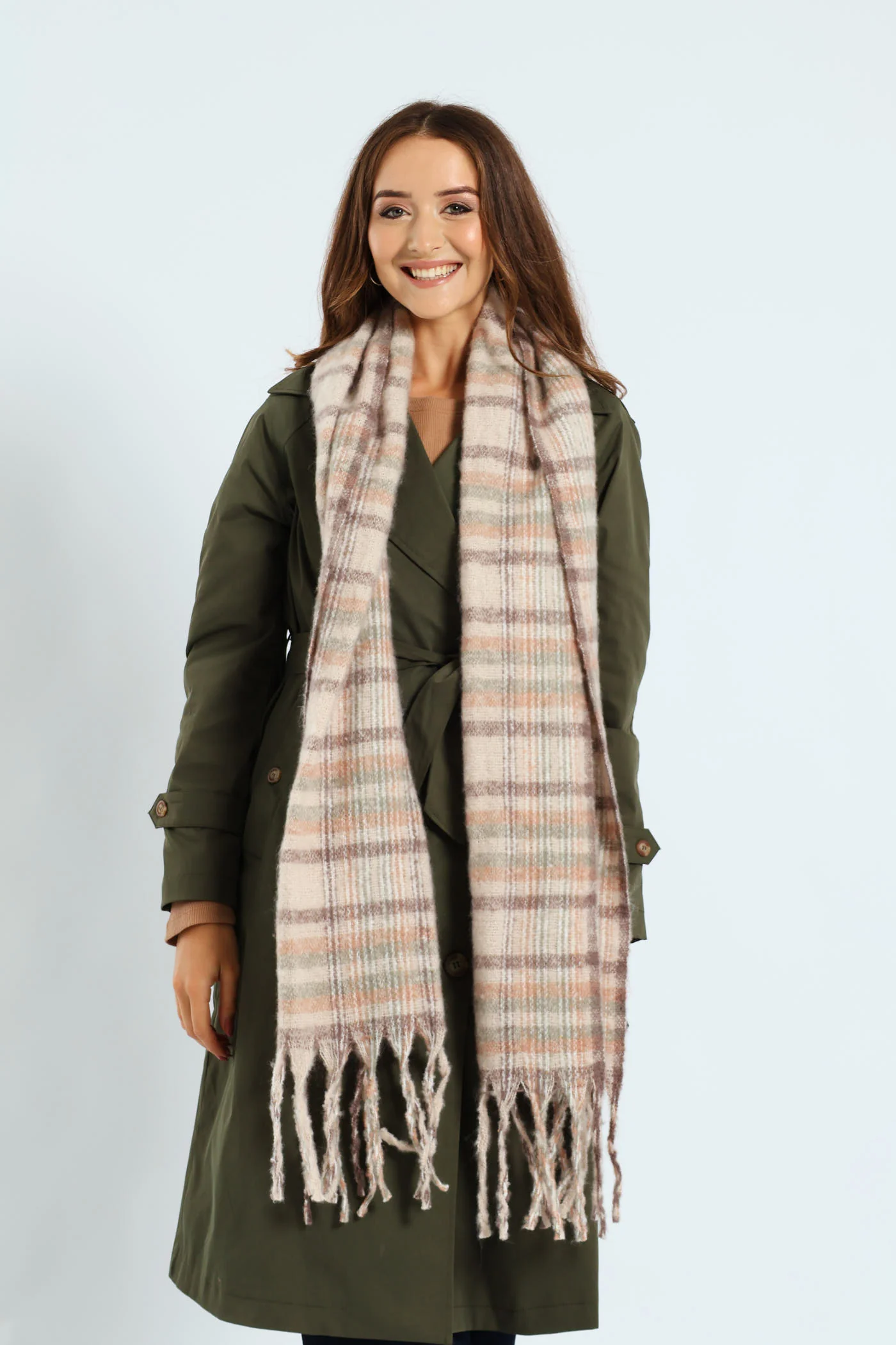 Winter Scarf - Cream/Beige - Multi - Image 3