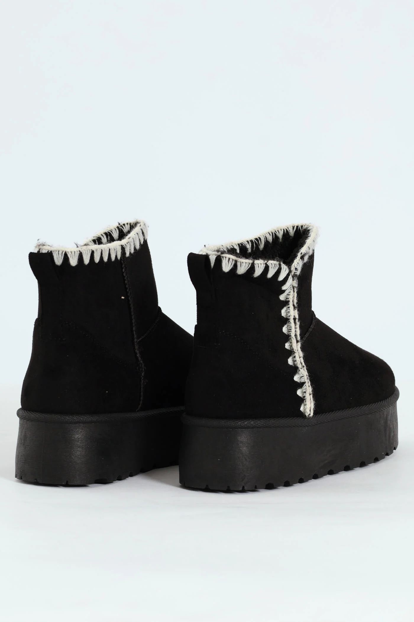 Wipstitch Flatform Bootie - Black - Image 4