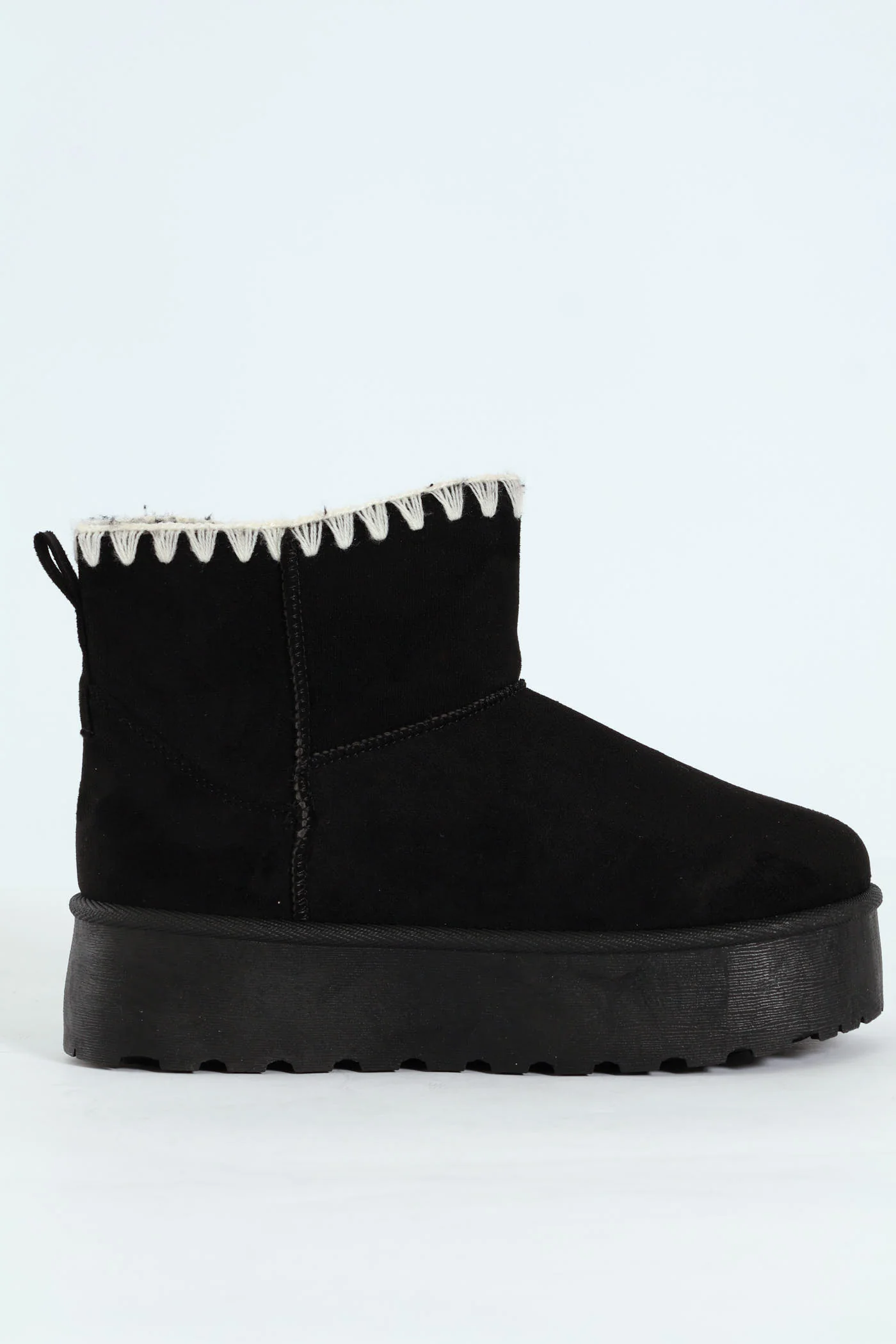 Wipstitch Flatform Bootie - Black - Image 5