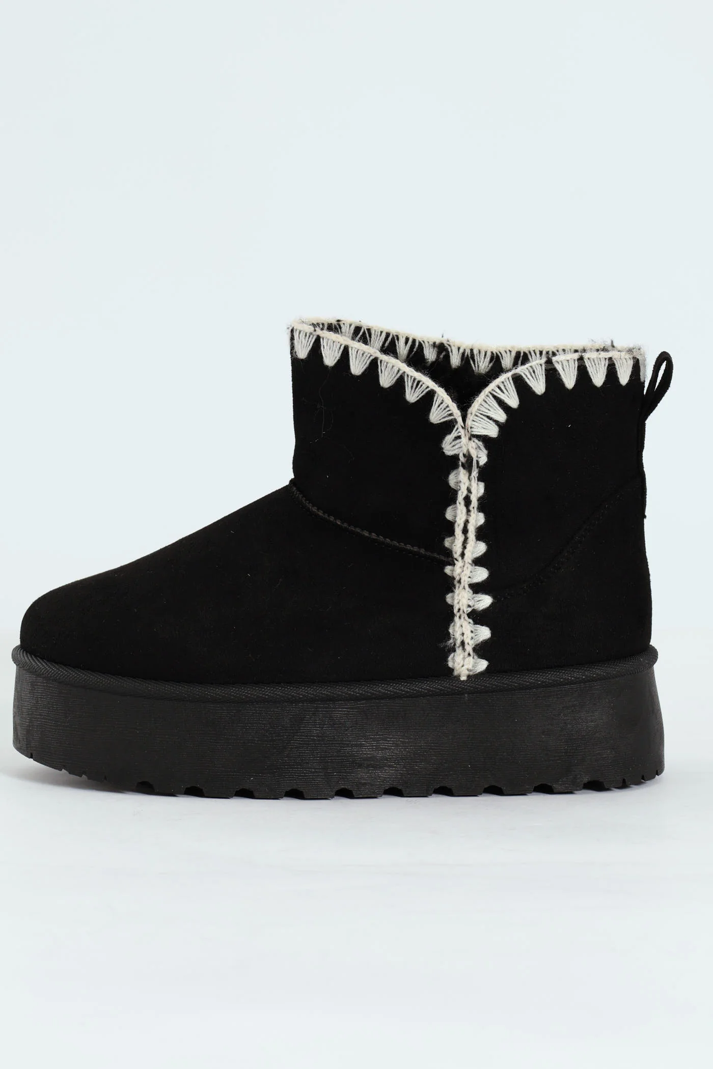 Wipstitch Flatform Bootie - Black - Image 6
