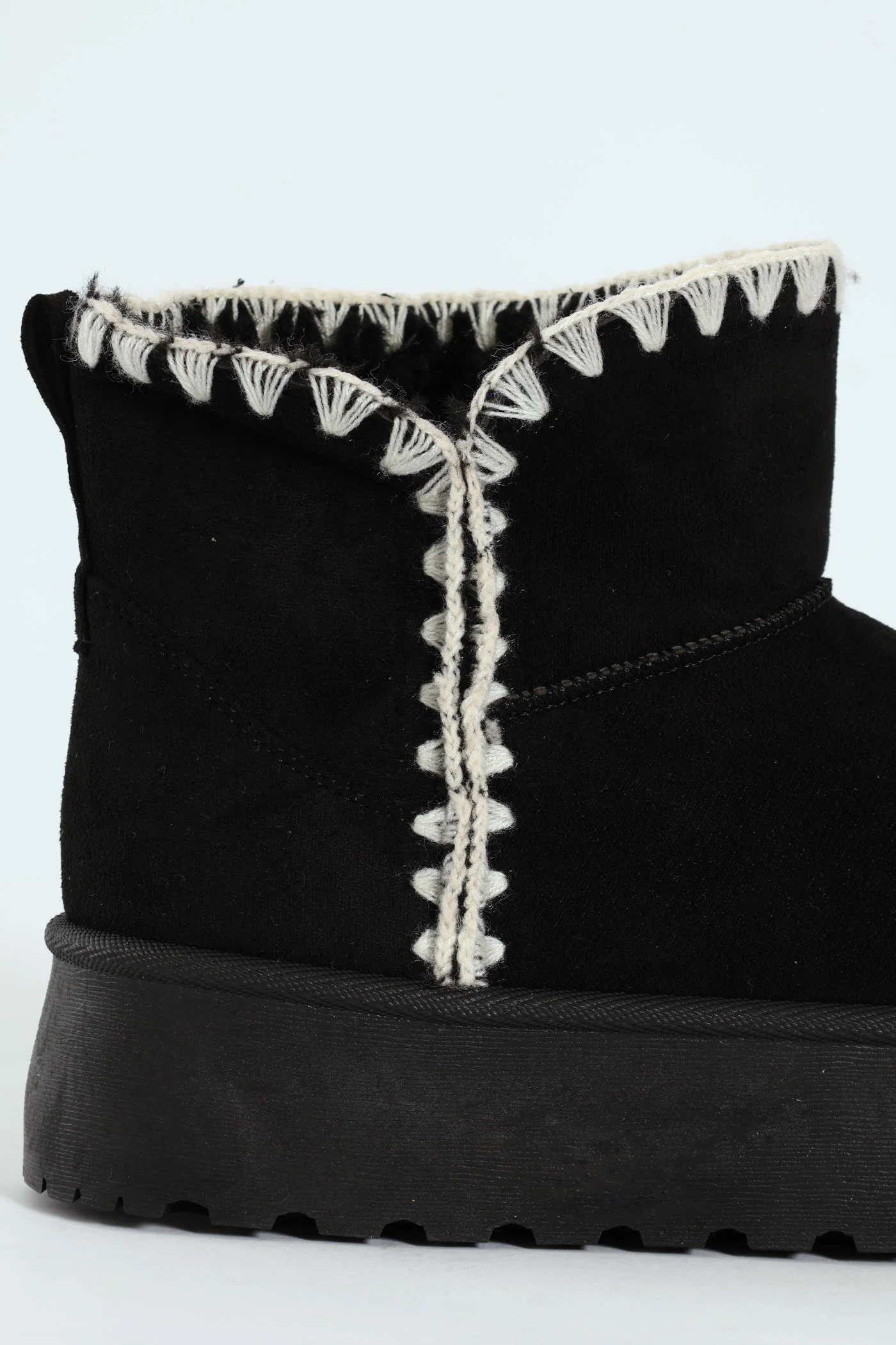 Wipstitch Flatform Bootie - Black - Image 7