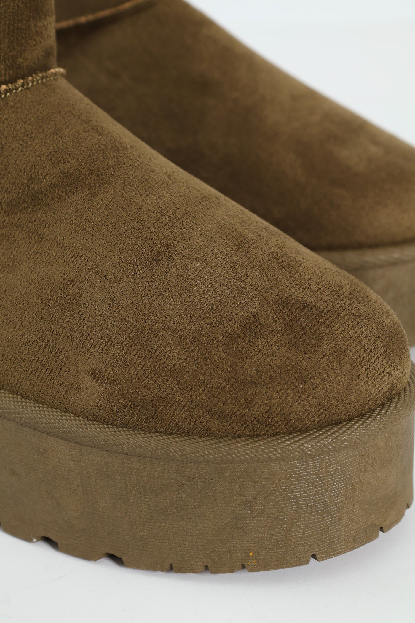 Wipstitch Flatform Bootie - Olive - Image 2
