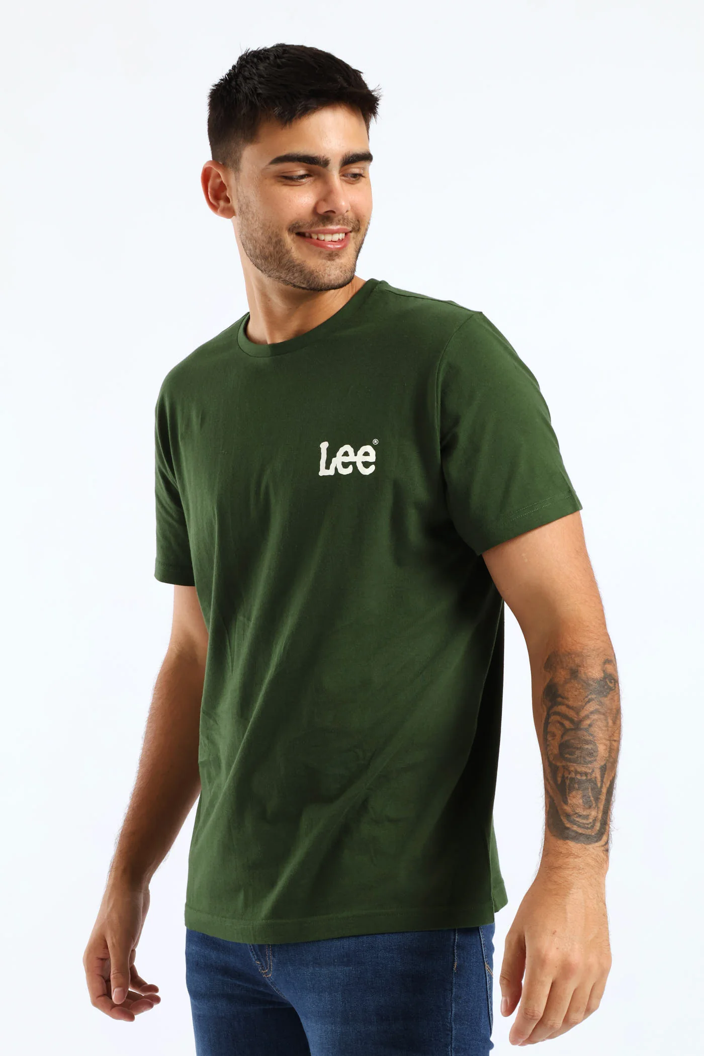 Wobbly Tee - Moss Green - Image 2