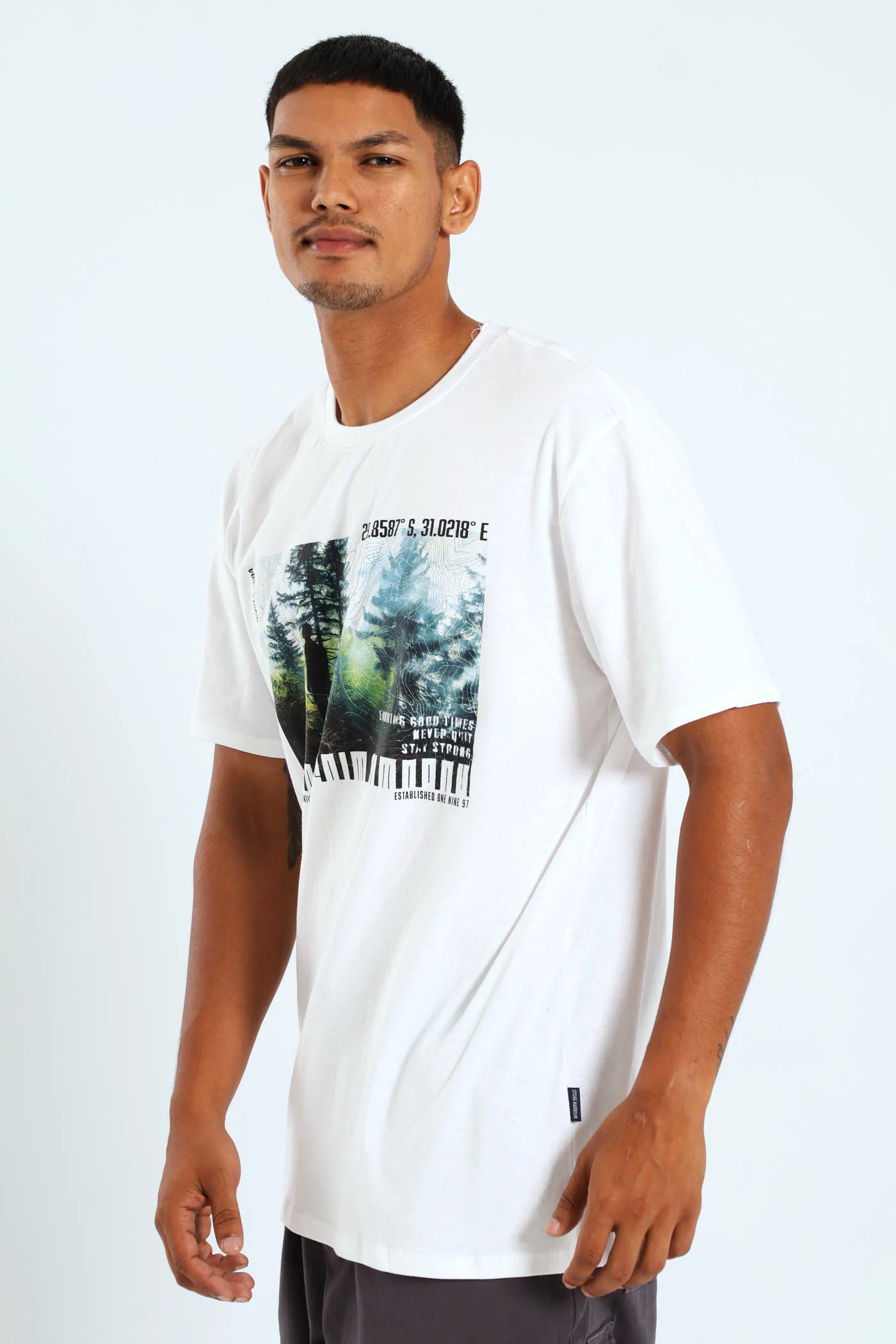 Woodlands Photo Print Tee - White - Image 3