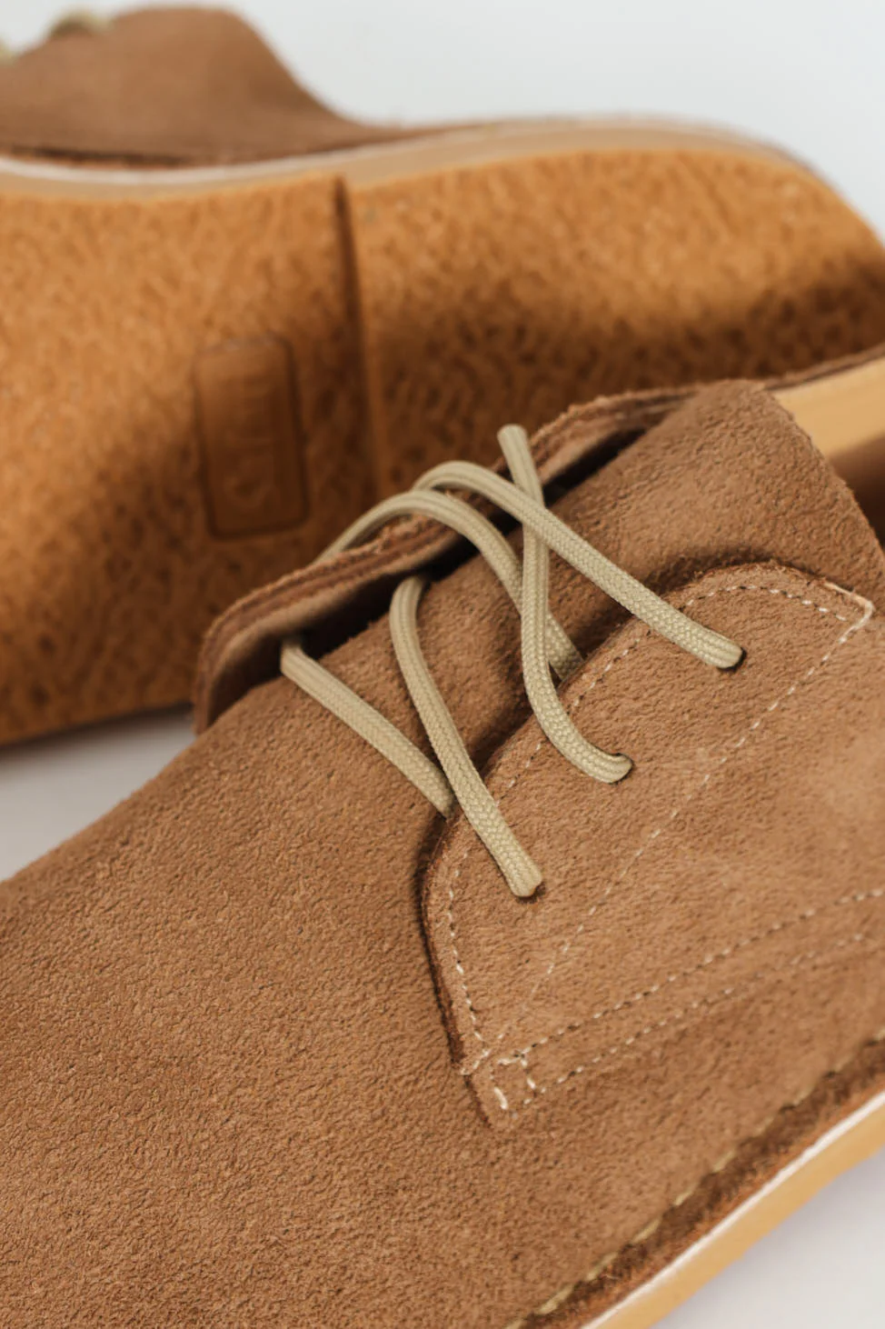 Woodlands Safari Stitch Down Suede Shoe - Taupe - Image 3