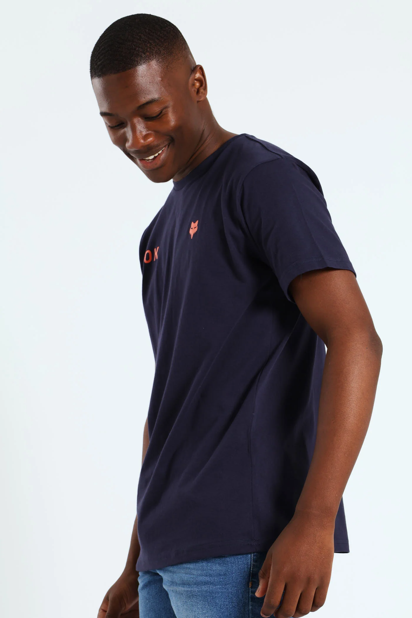 Wordmark Tee- Navy - Image 3
