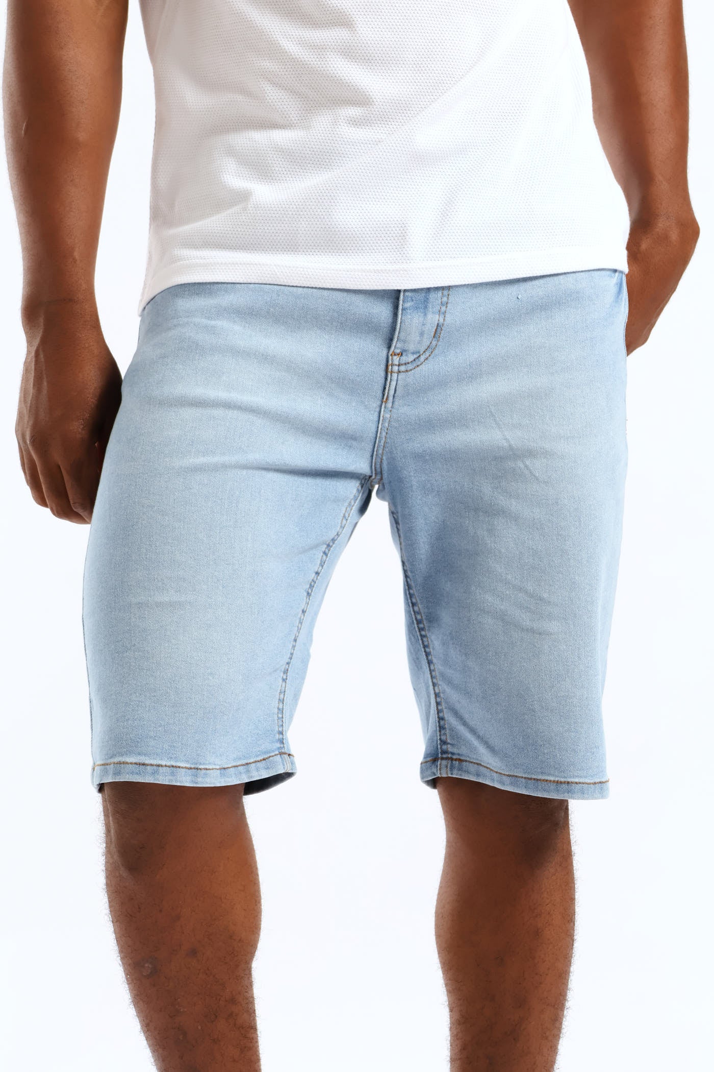 Worn In Denim Short - Light Wash - Image 2