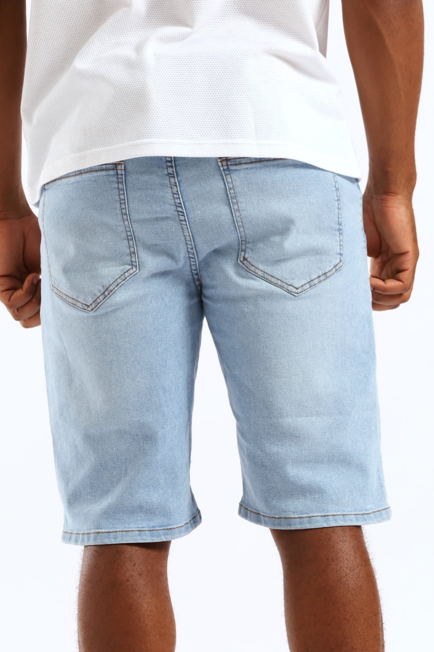 Worn In Denim Short - Light Wash - Image 4