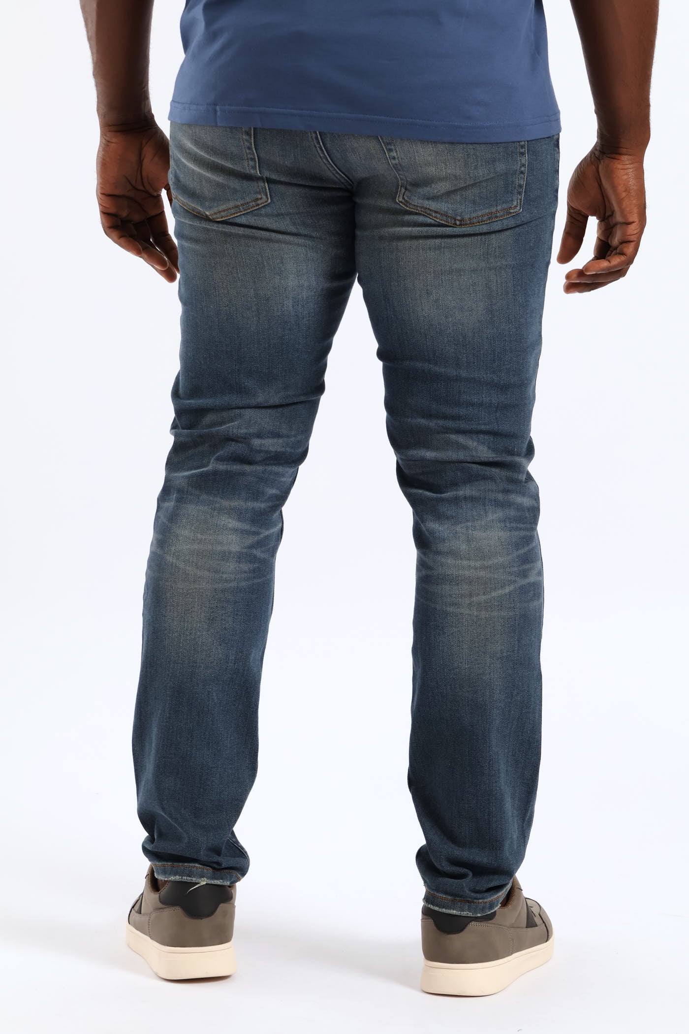Worn In Skinny Denim - Dark Blue - Image 4