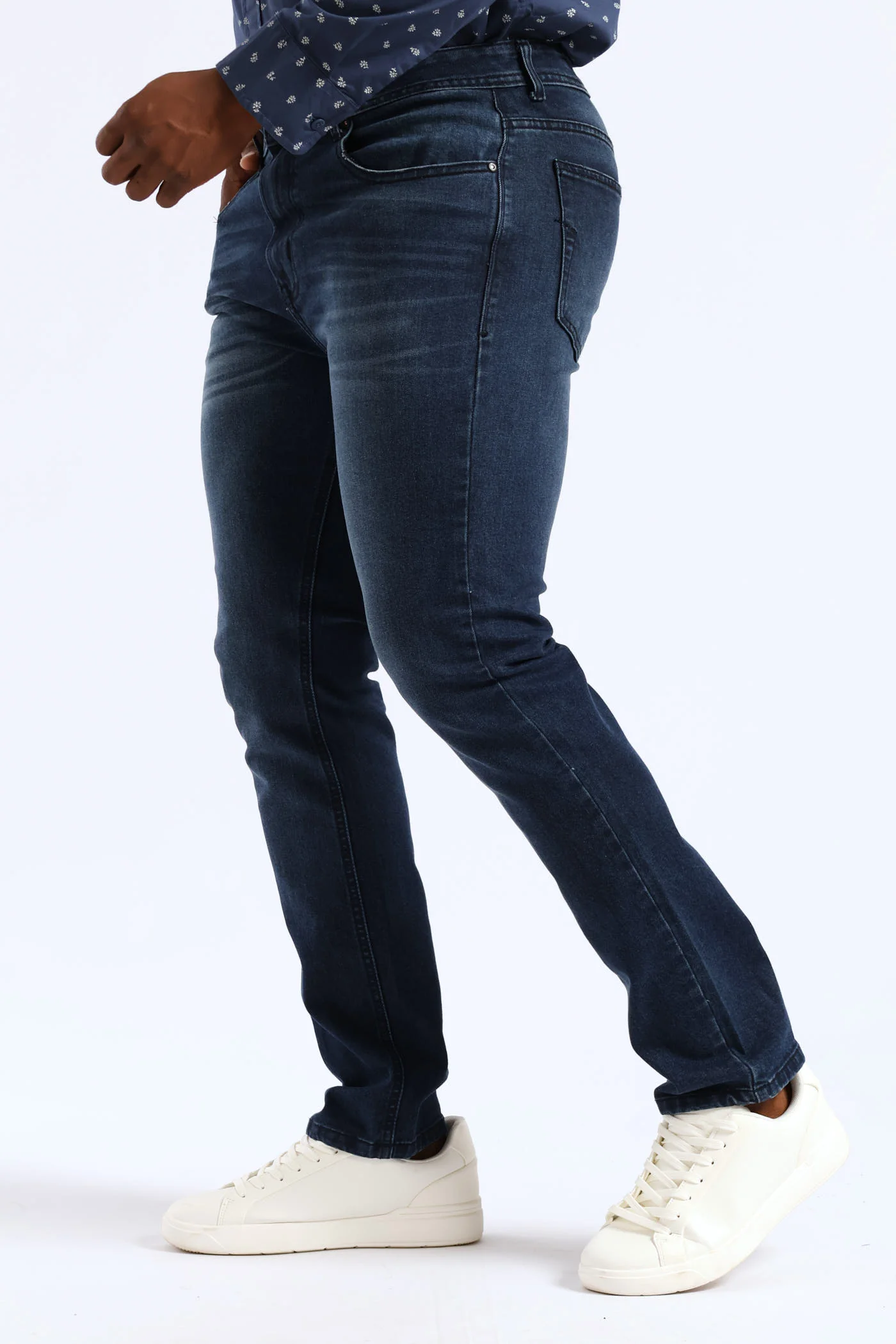 Worn In Slim Denim - Blue/Black - Image 3