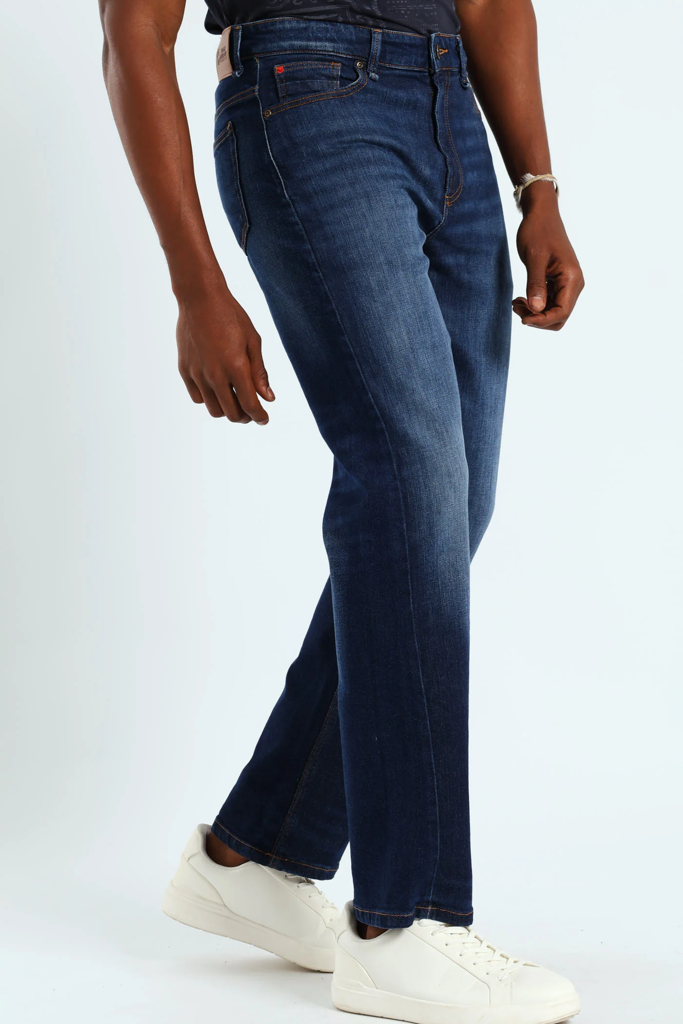Worn In Straight Denim - Dark Wash - Image 2