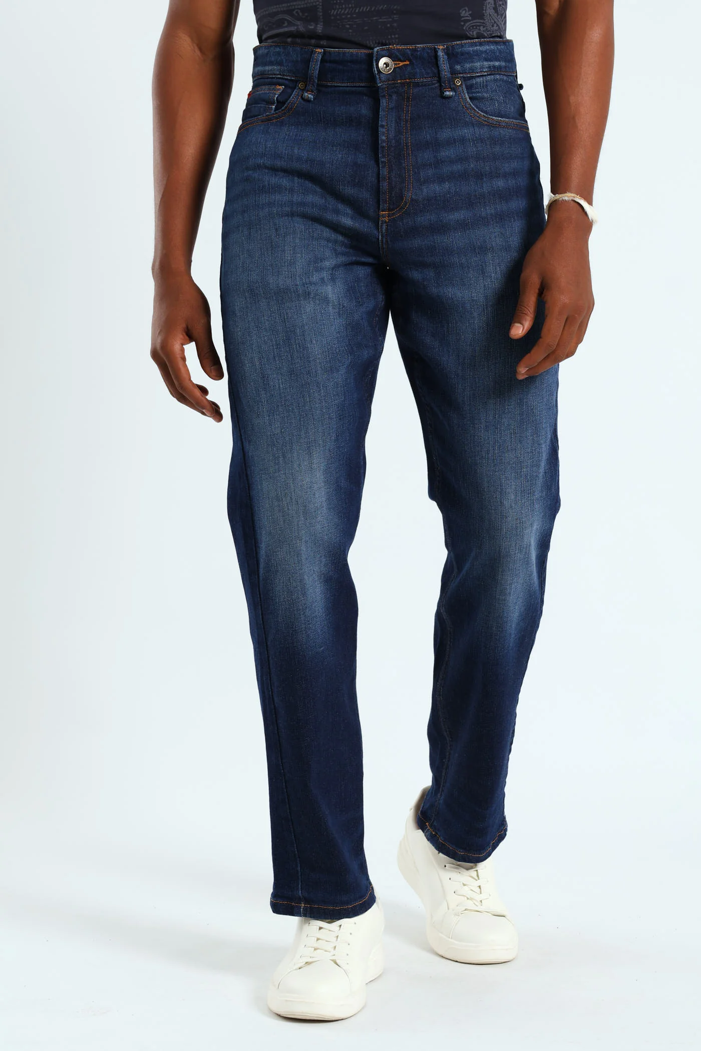 Worn In Straight Denim - Dark Wash - Image 3