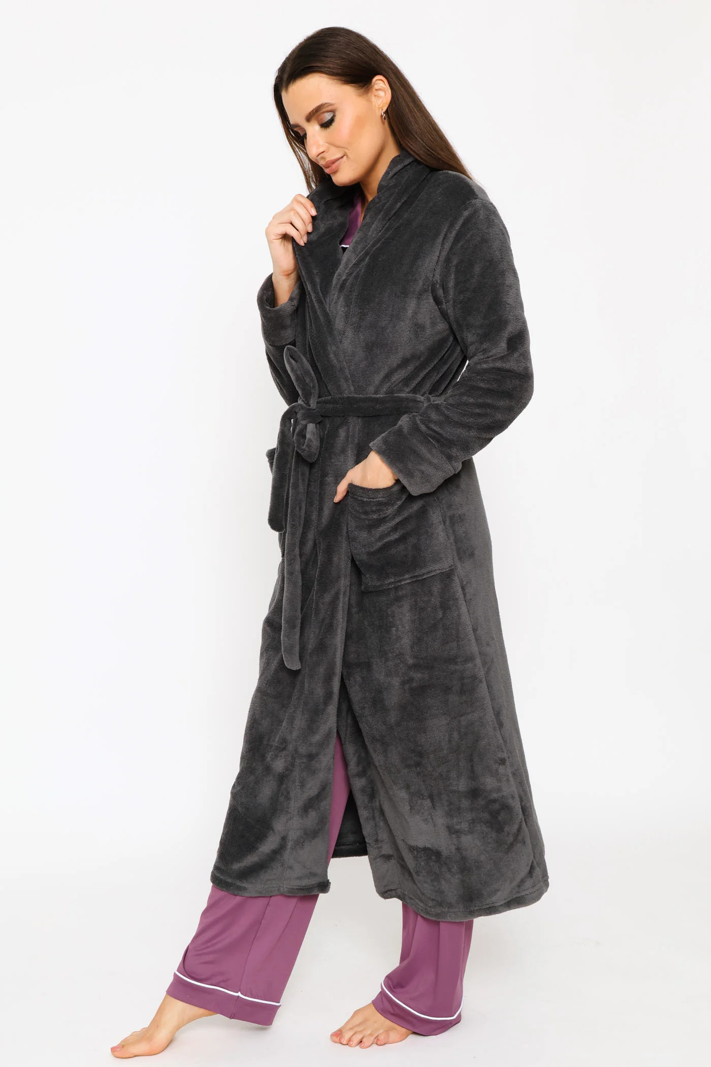Wrap Gown - Charcoal - Image 2