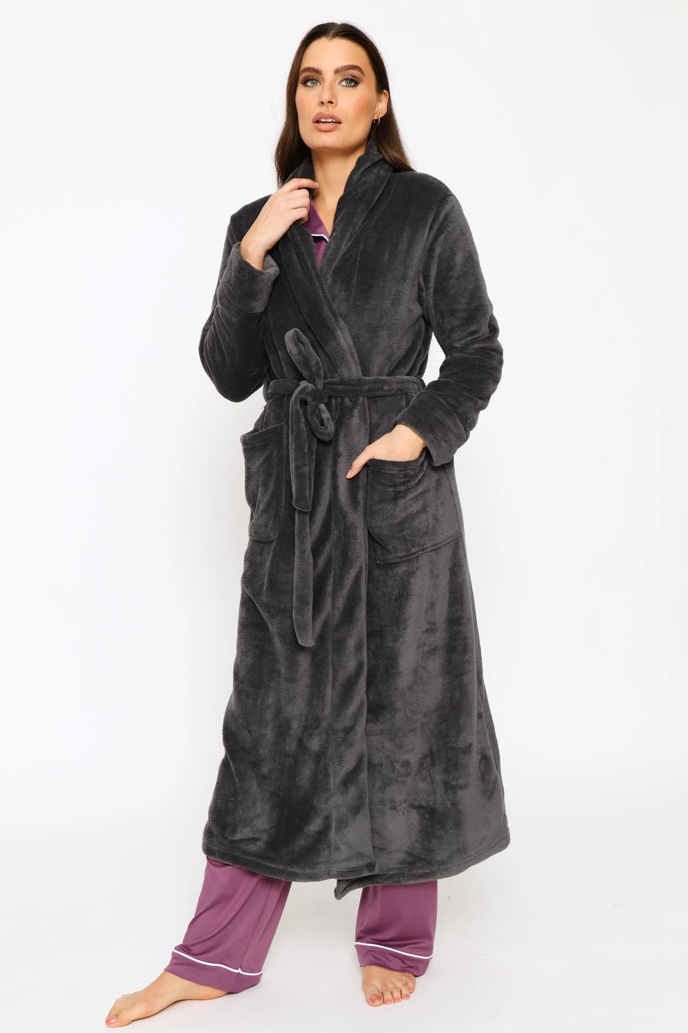Wrap Gown - Charcoal - Image 4