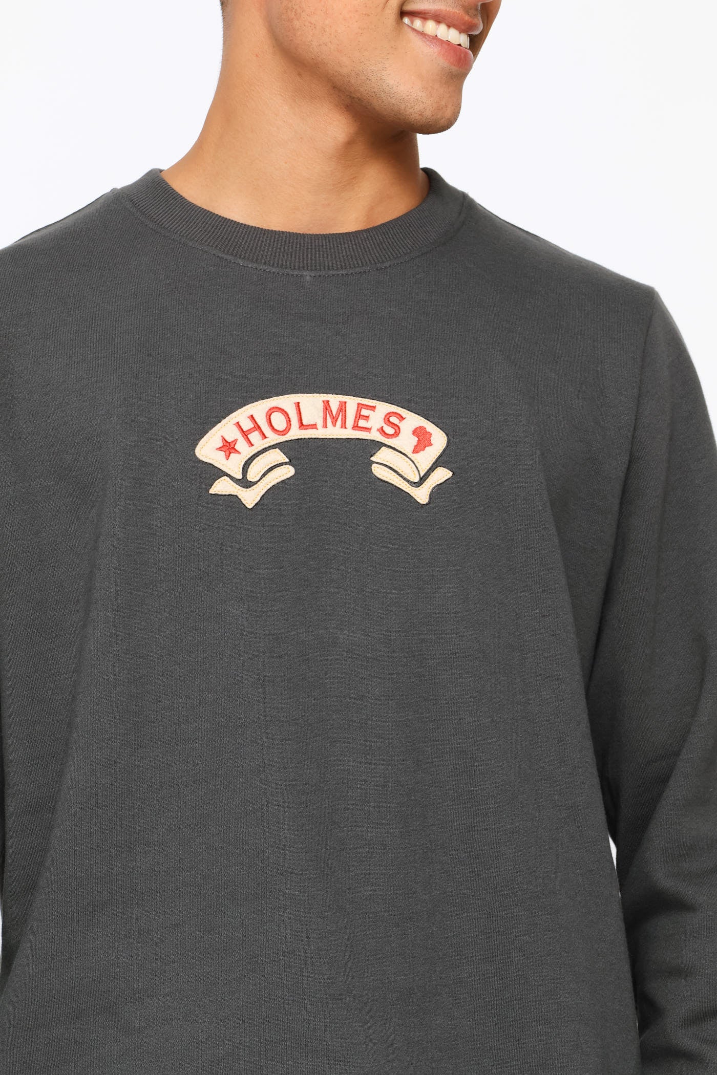 Wreath Crew Top - Charcoal - Image 2