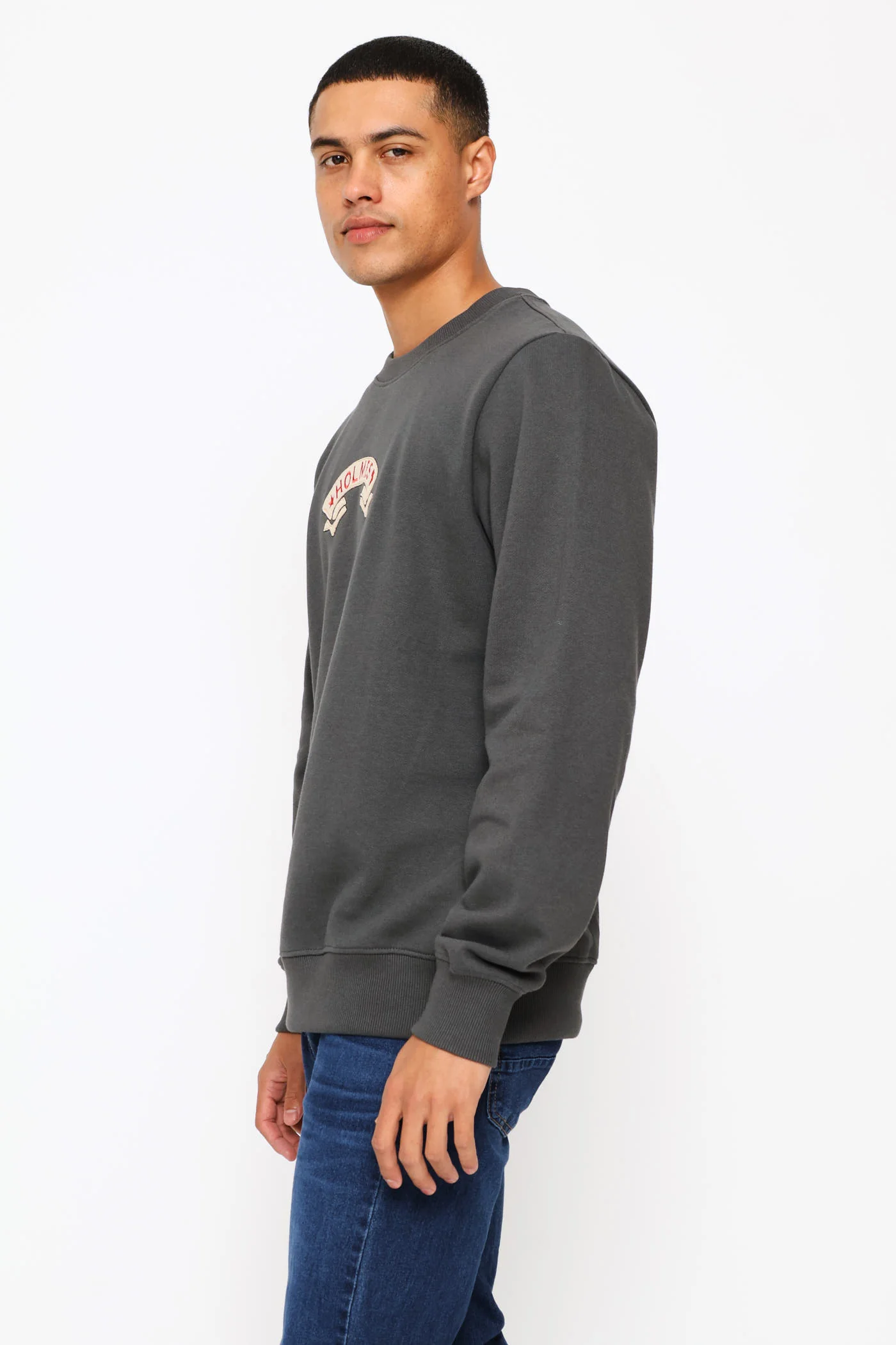 Wreath Crew Top - Charcoal - Image 3