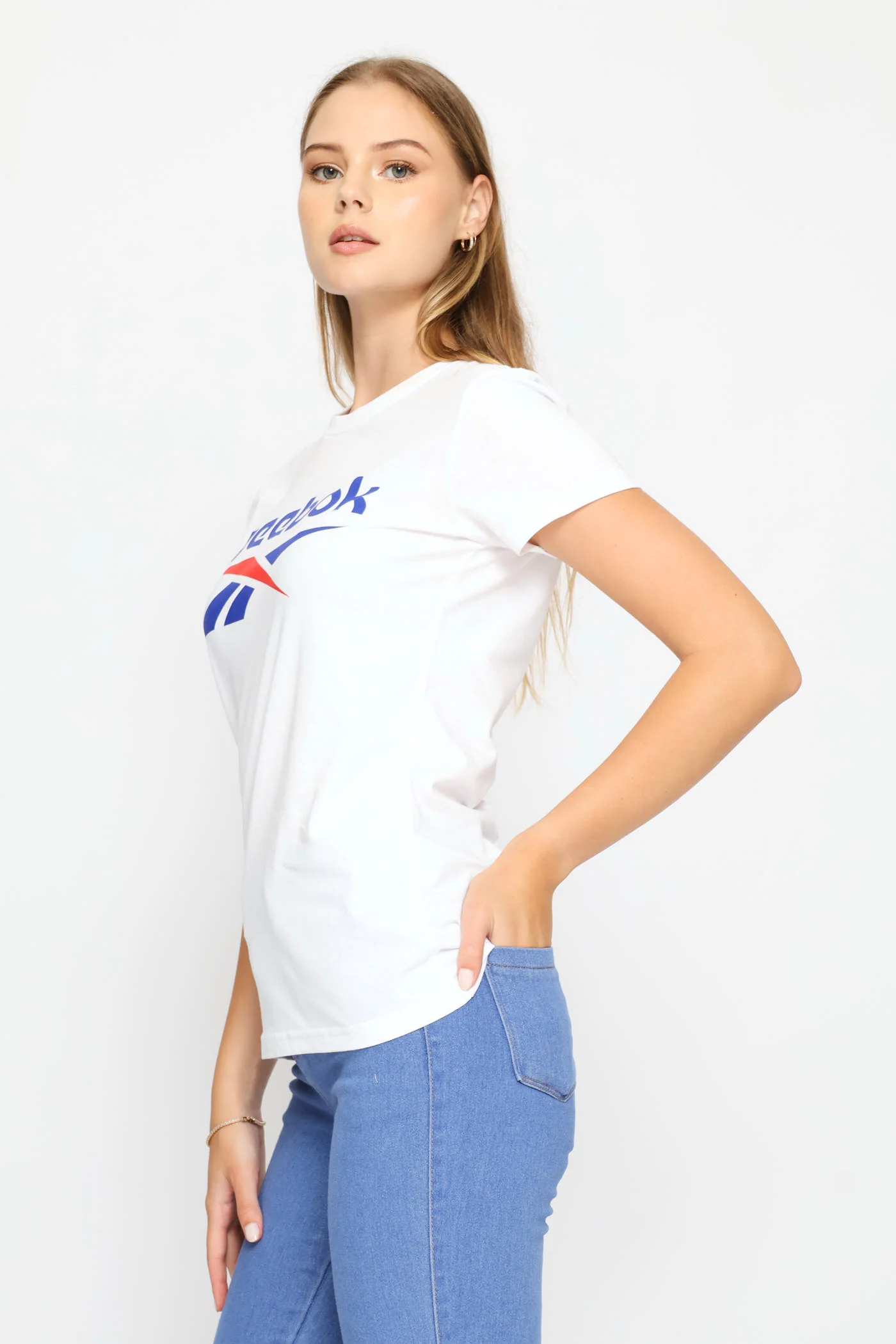 Wren 2 Colour Logo Crew Tee - White - Image 4
