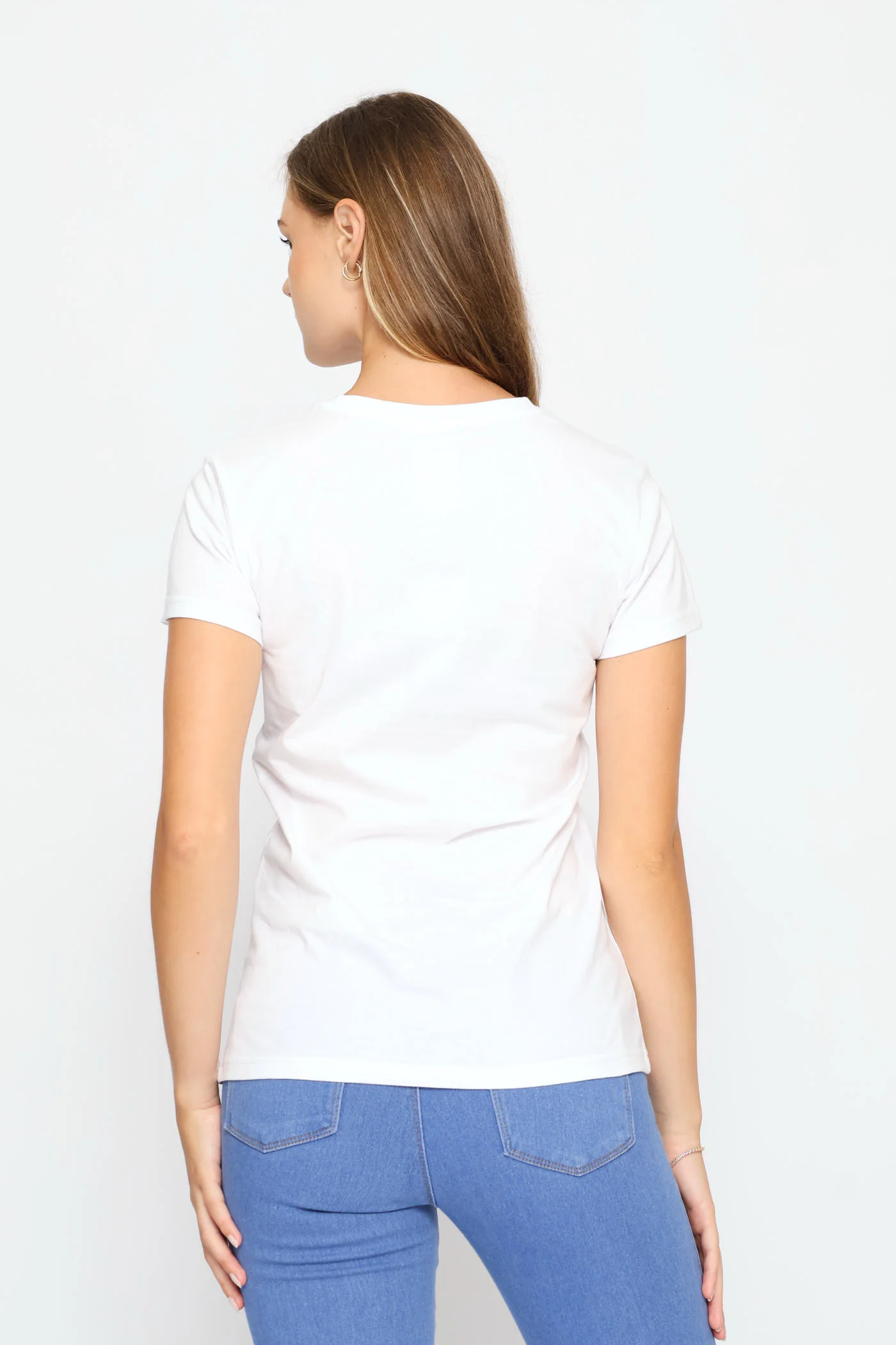Wren 2 Colour Logo Crew Tee - White - Image 5