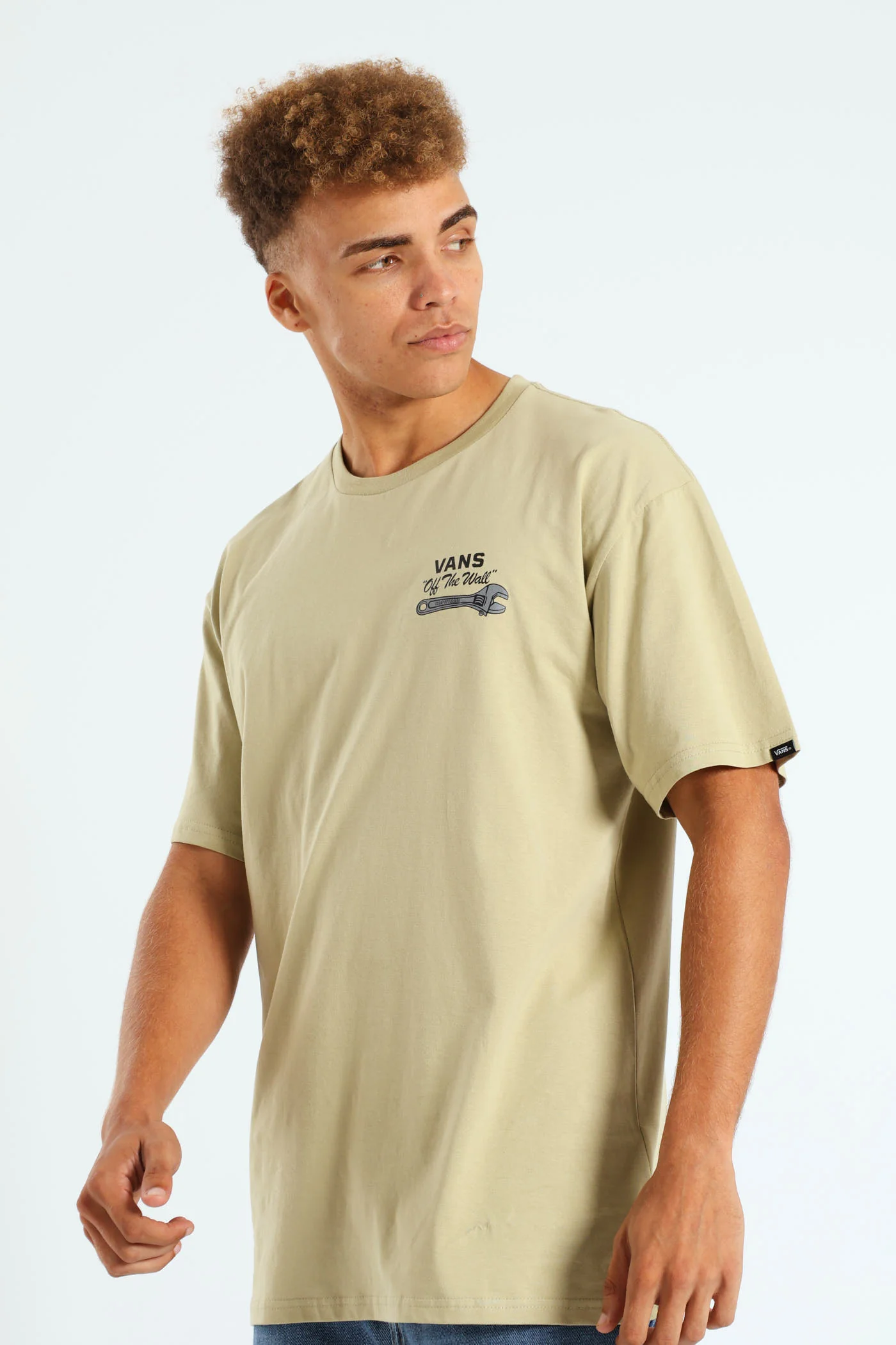 Wrenched Tee - Beige - Image 3