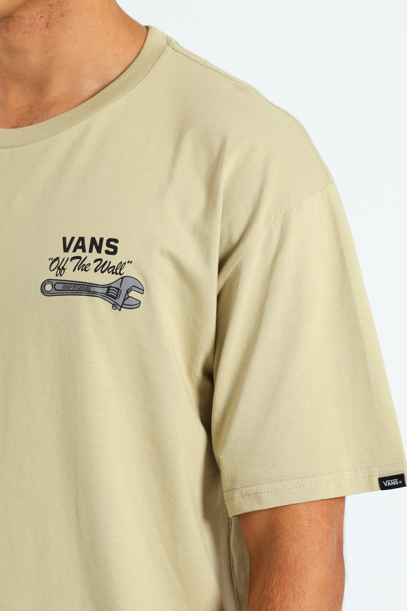 Wrenched Tee - Beige - Image 4