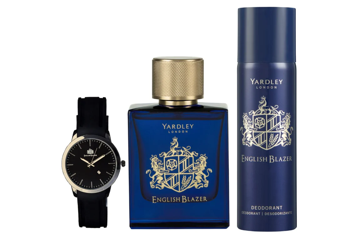 Yardley English Blazer Eau De Toilette 100ML, Deodorant 125ML & Watch - Image 2