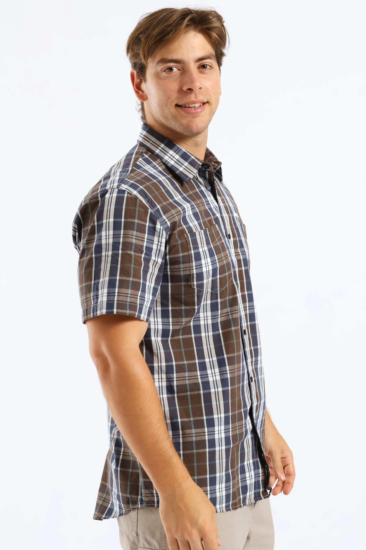 Yarn Dye Check Shirt - Fatigue - Image 3