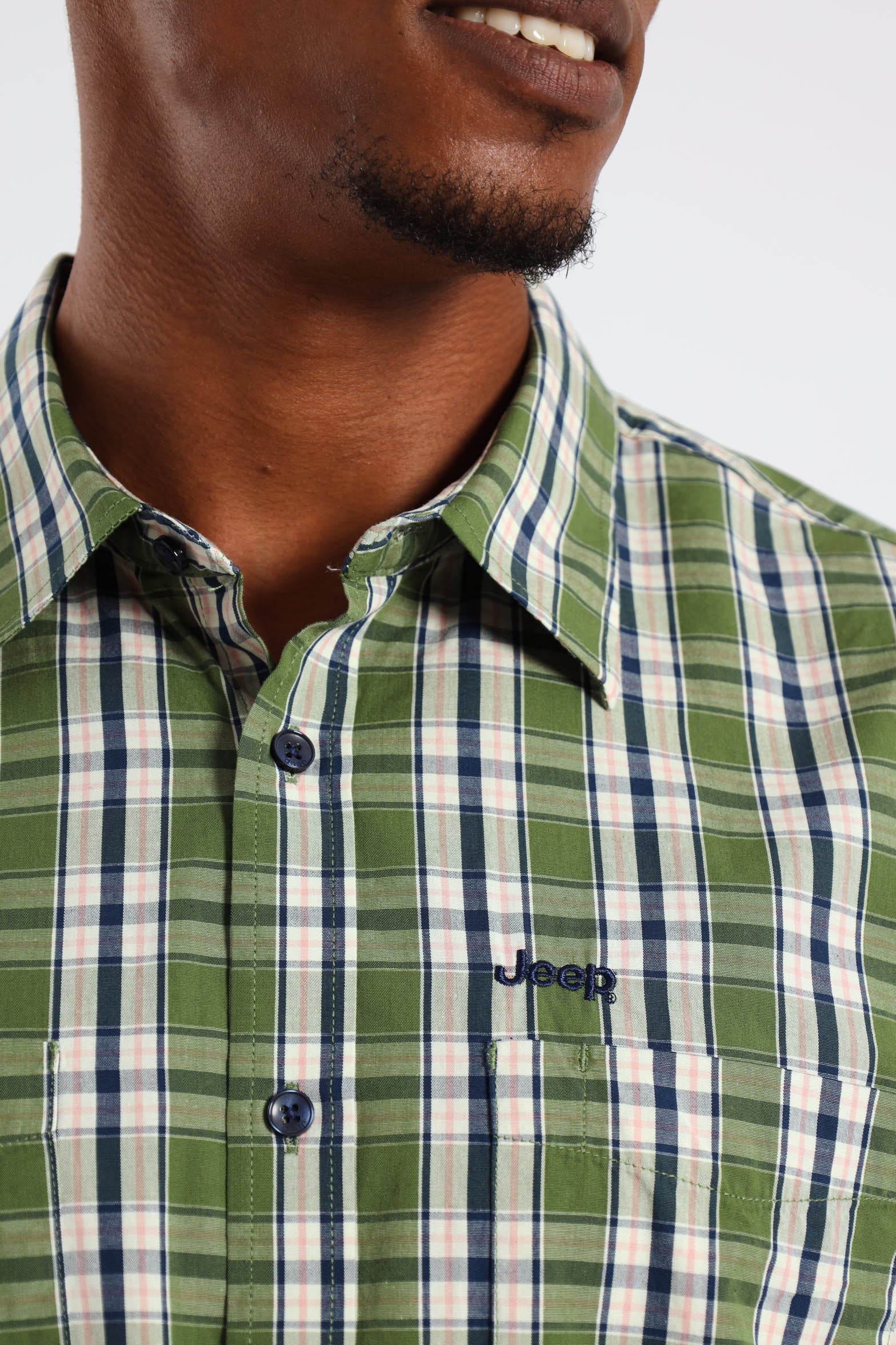 Yarn Dye Check Shirt - Green/Blue - Image 2