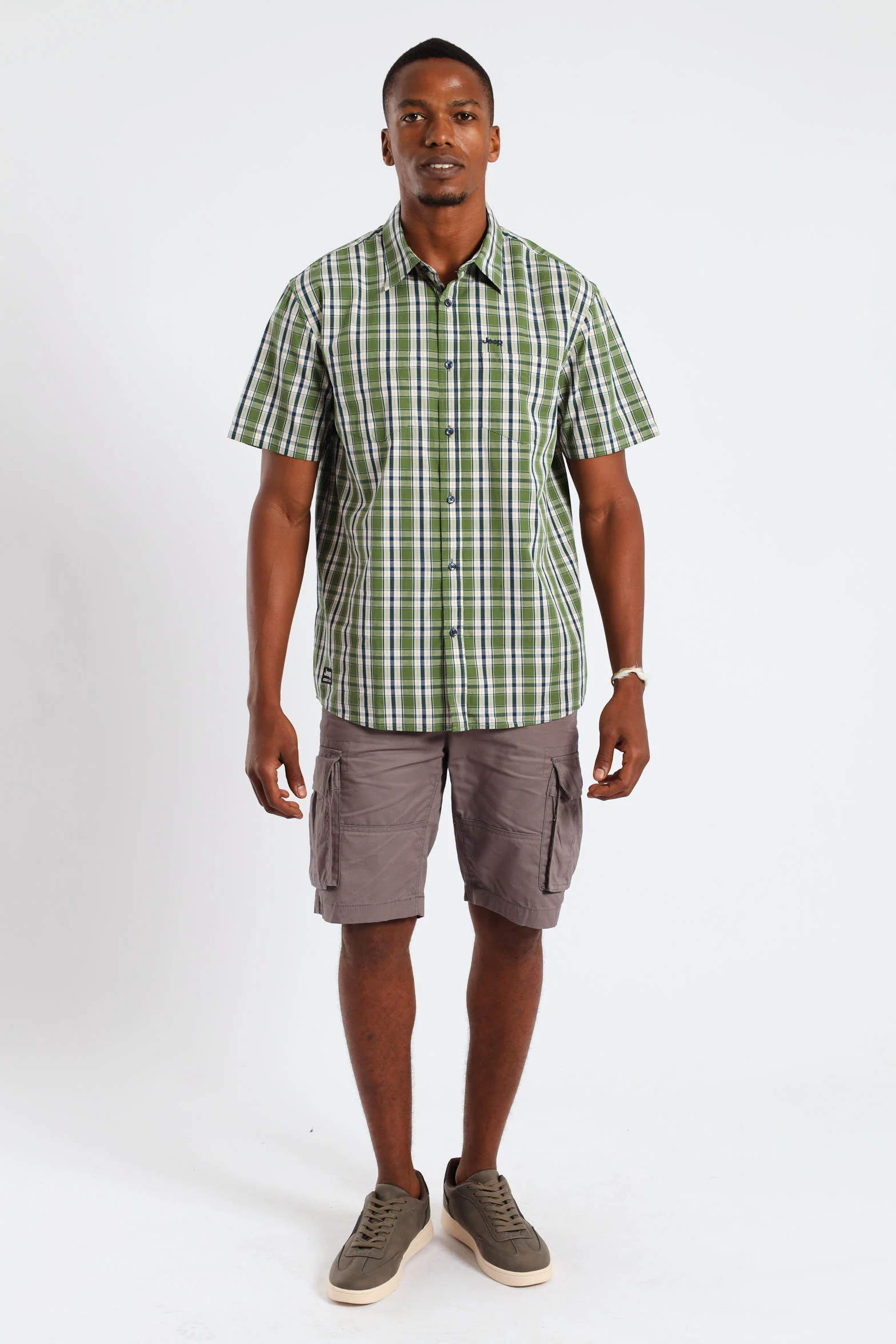 Yarn Dye Check Shirt - Green/Blue - Image 3